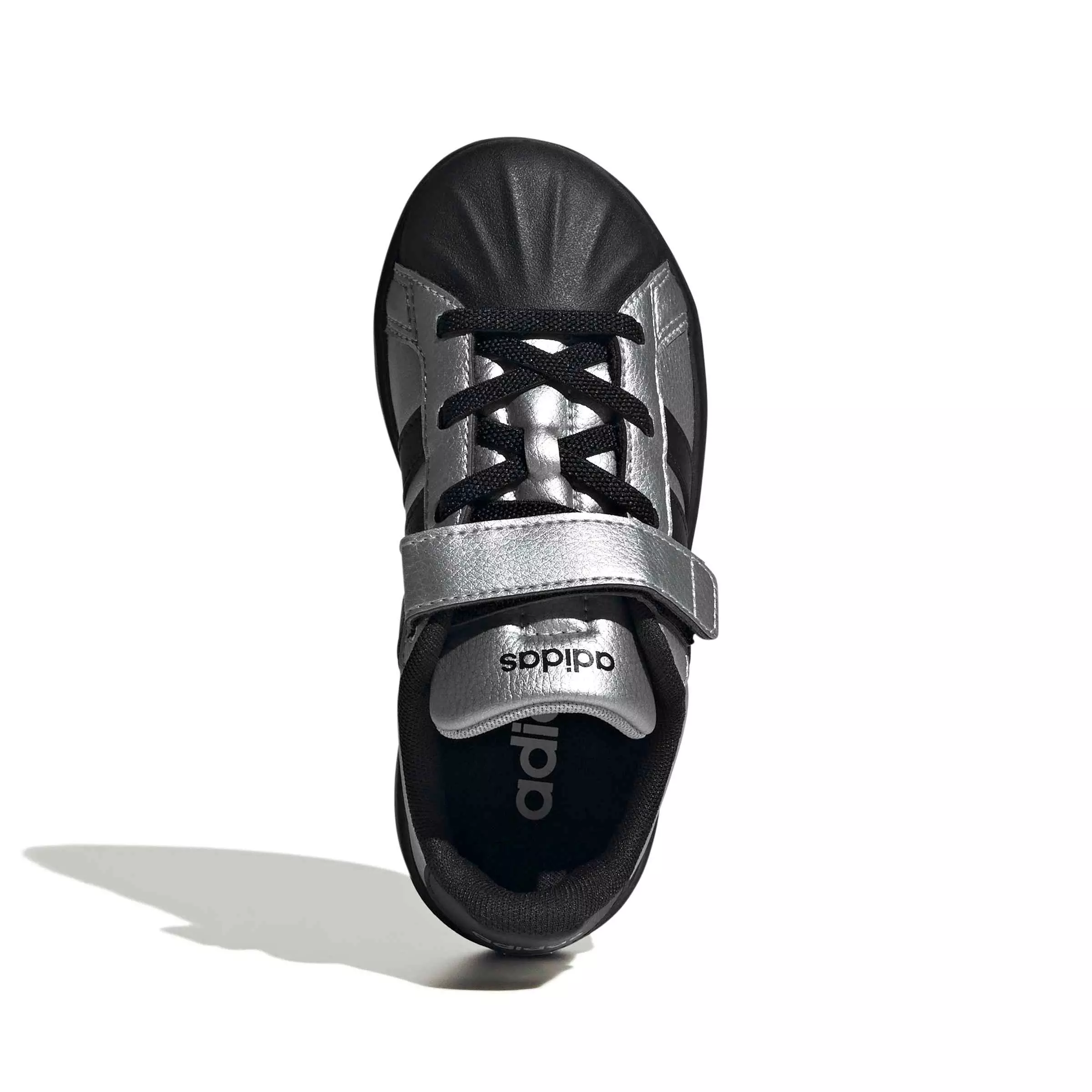 adidas Streettalk "Silver Metallic/Core Black/Silver Metallic" Preschool Girls' Shoe - SILVER/BLACK/SILVER