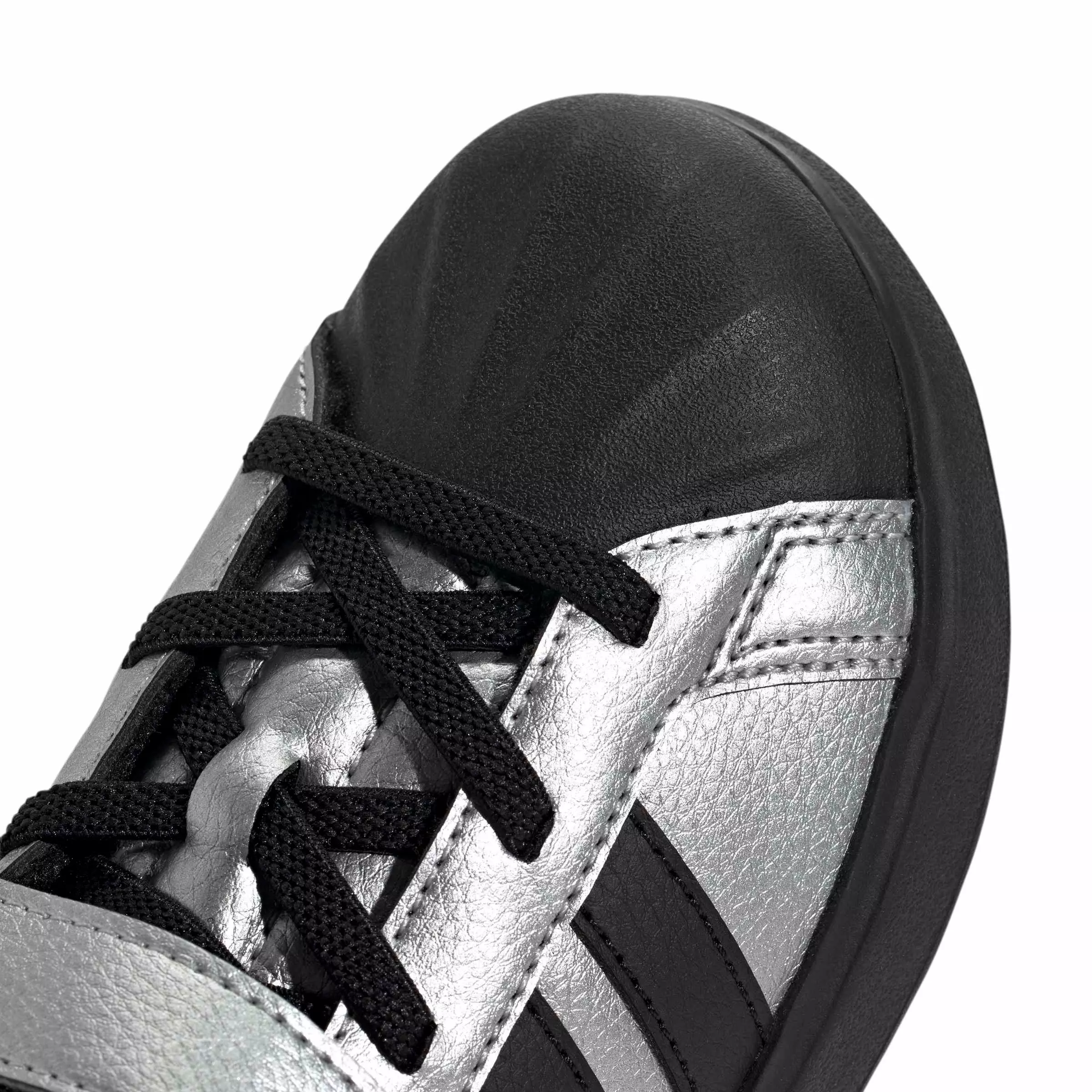 adidas Streettalk "Silver Metallic/Core Black/Silver Metallic" Preschool Girls' Shoe - SILVER/BLACK/SILVER