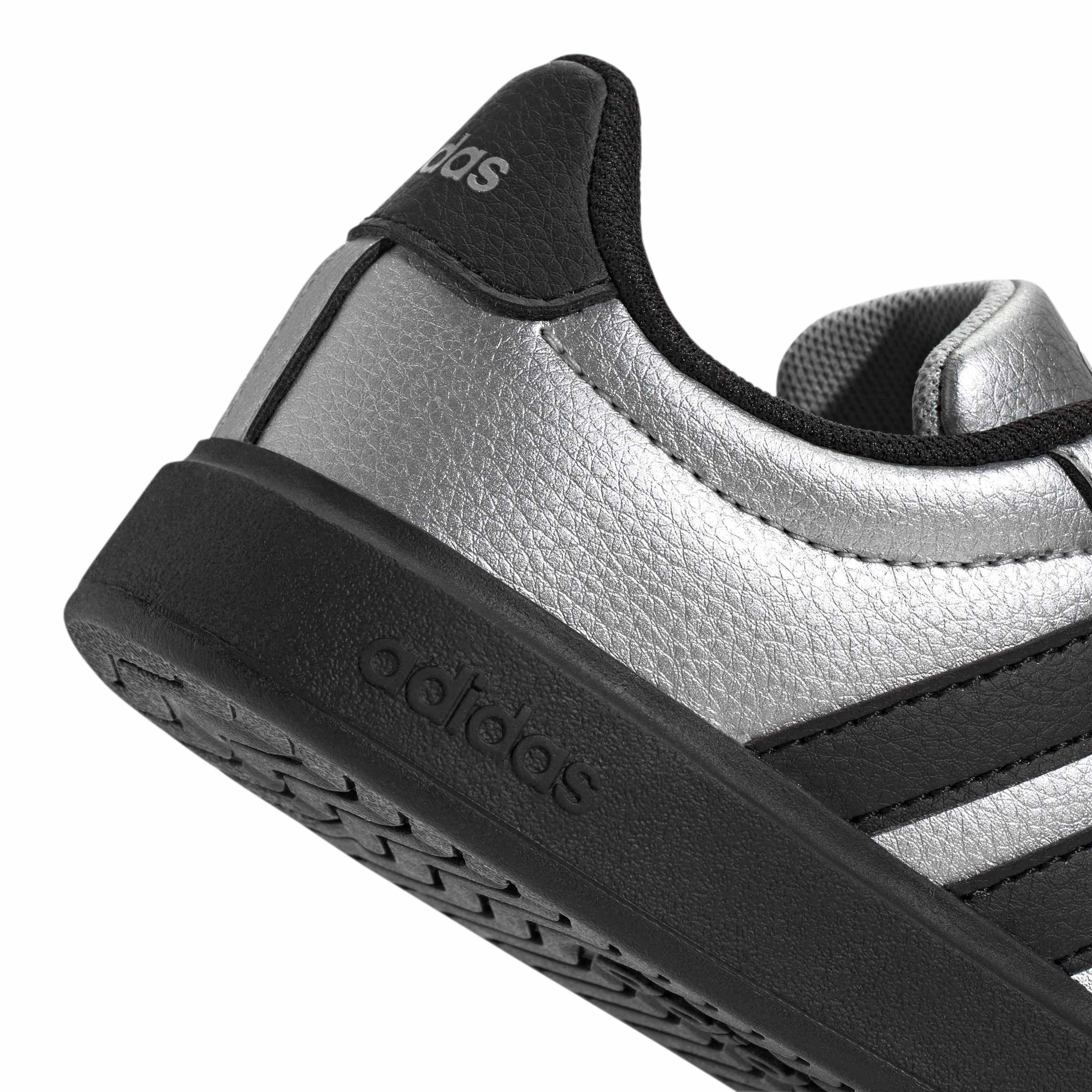 adidas Streettalk "Silver Metallic/Core Black/Silver Metallic" Preschool Girls' Shoe - SILVER/BLACK/SILVER