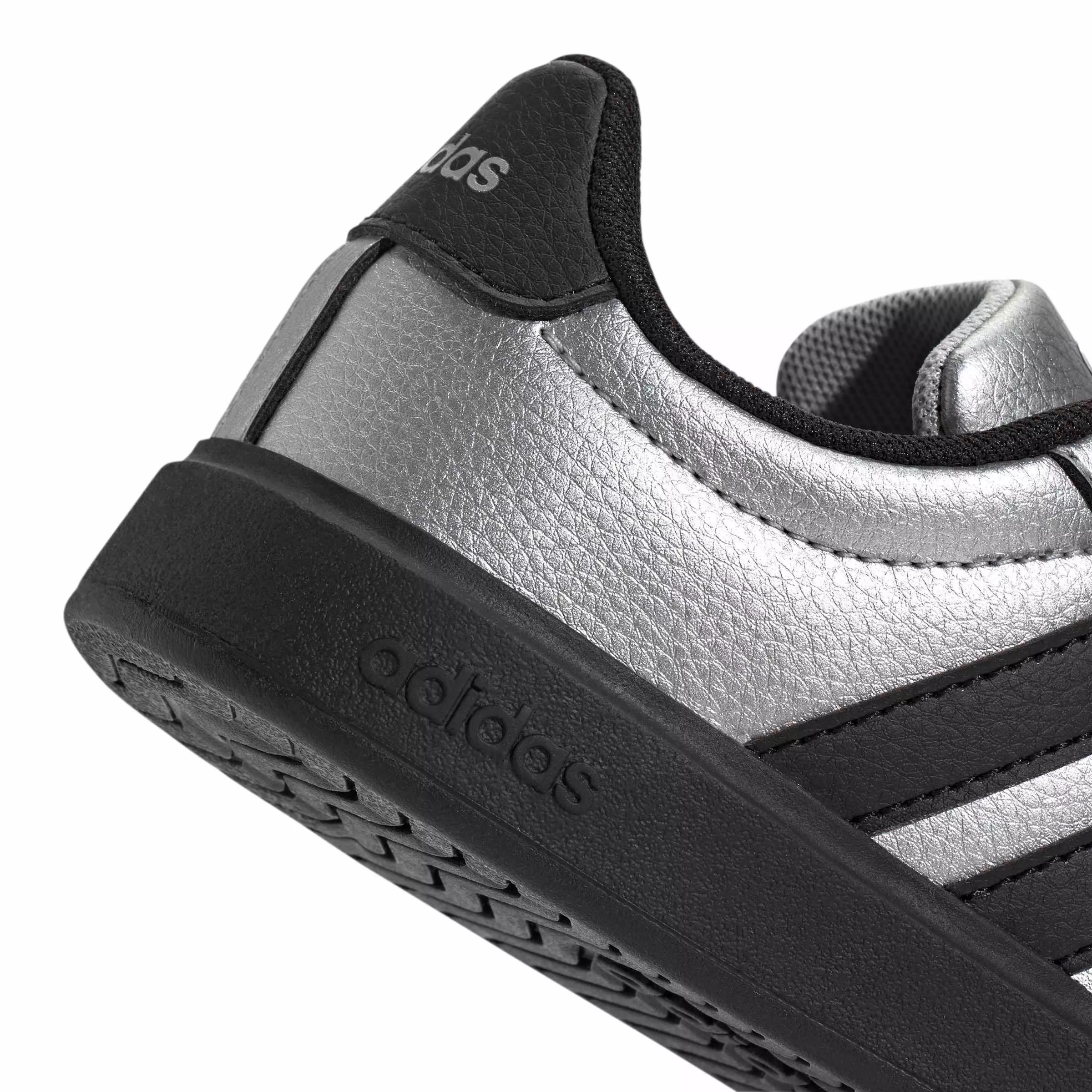 adidas Streettalk "Silver Metallic/Core Black/Silver Metallic" Preschool Girls' Shoe - SILVER/BLACK/SILVER