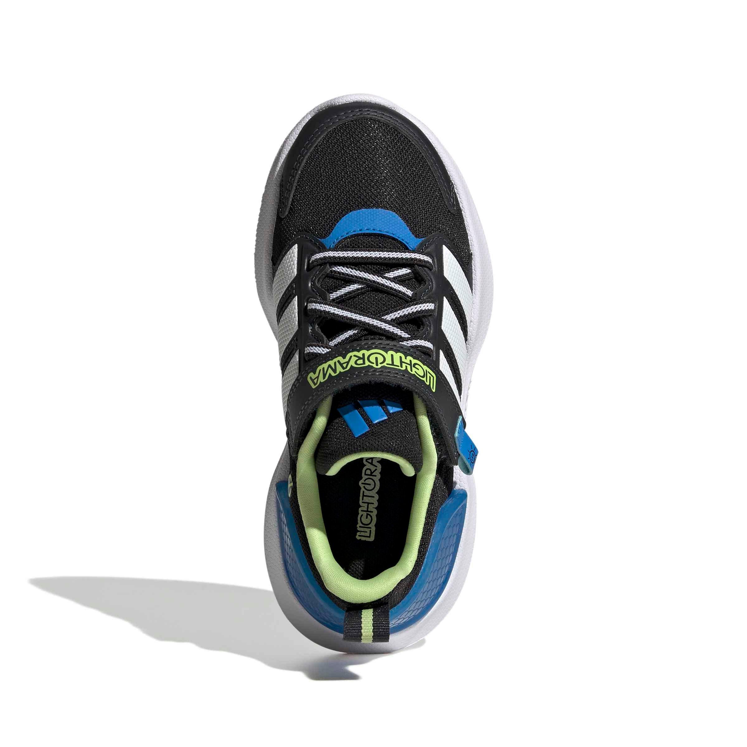 adidas Lightorama Runner "Core Black/Ftwr White/Lucid Ray Blue" Preschool Boys' Shoe - BLACK/WHITE/BLUE