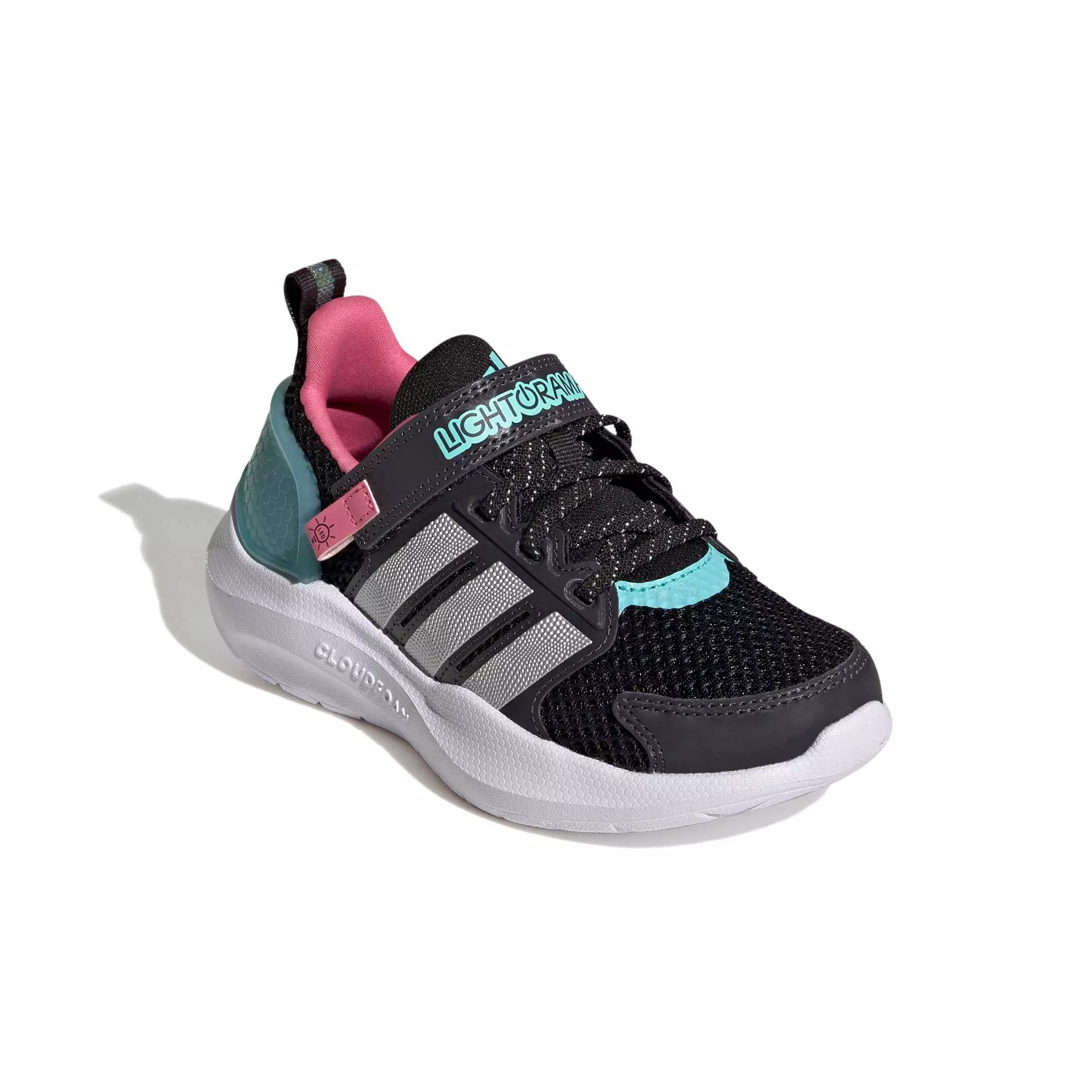 adidas Lightorama Runner "Core Black/Silver Metallic/Aurora Black" Preschool Boys' Shoe - BLACK/SILVER/BLACK