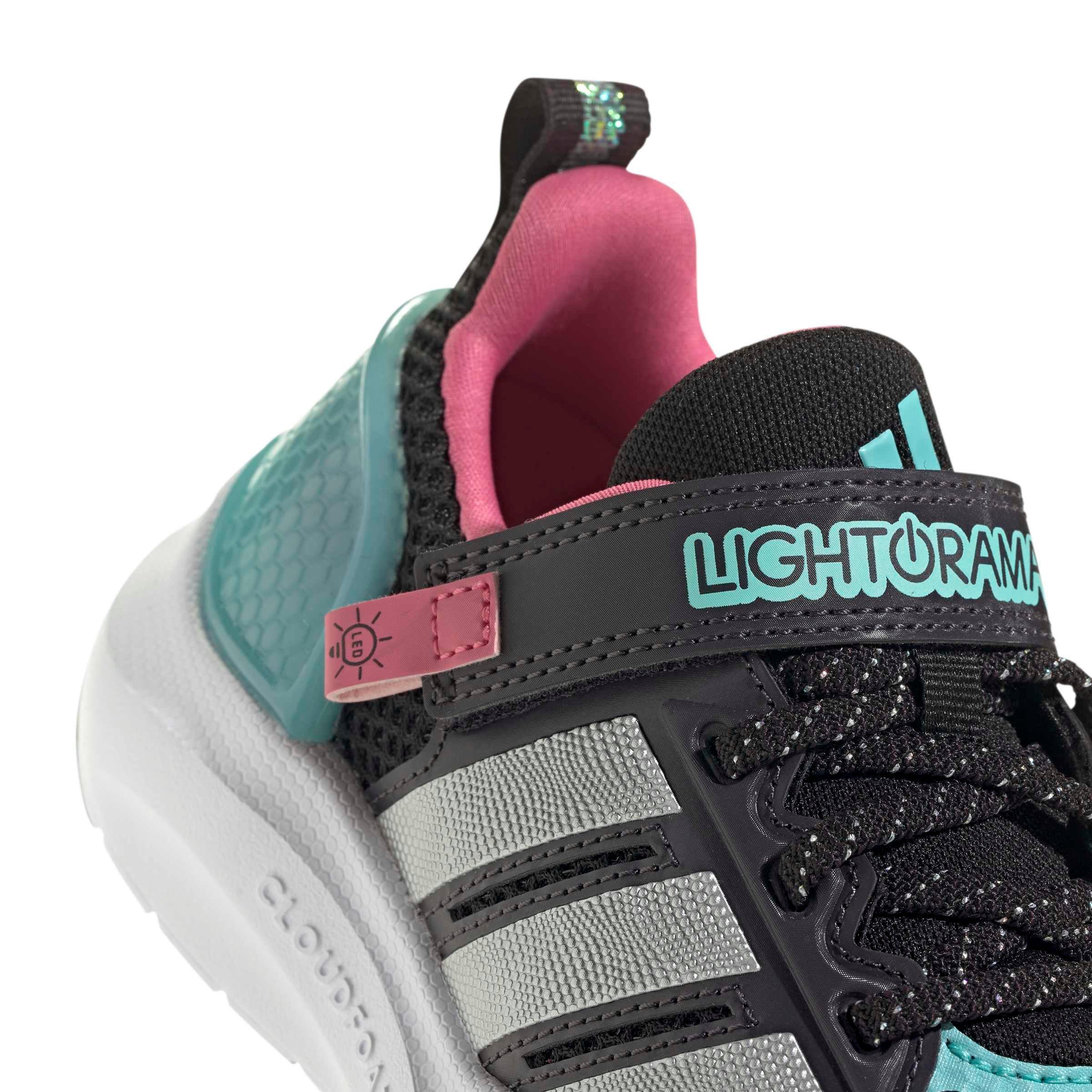 adidas Lightorama Runner "Core Black/Silver Metallic/Aurora Black" Preschool Boys' Shoe - BLACK/SILVER/BLACK