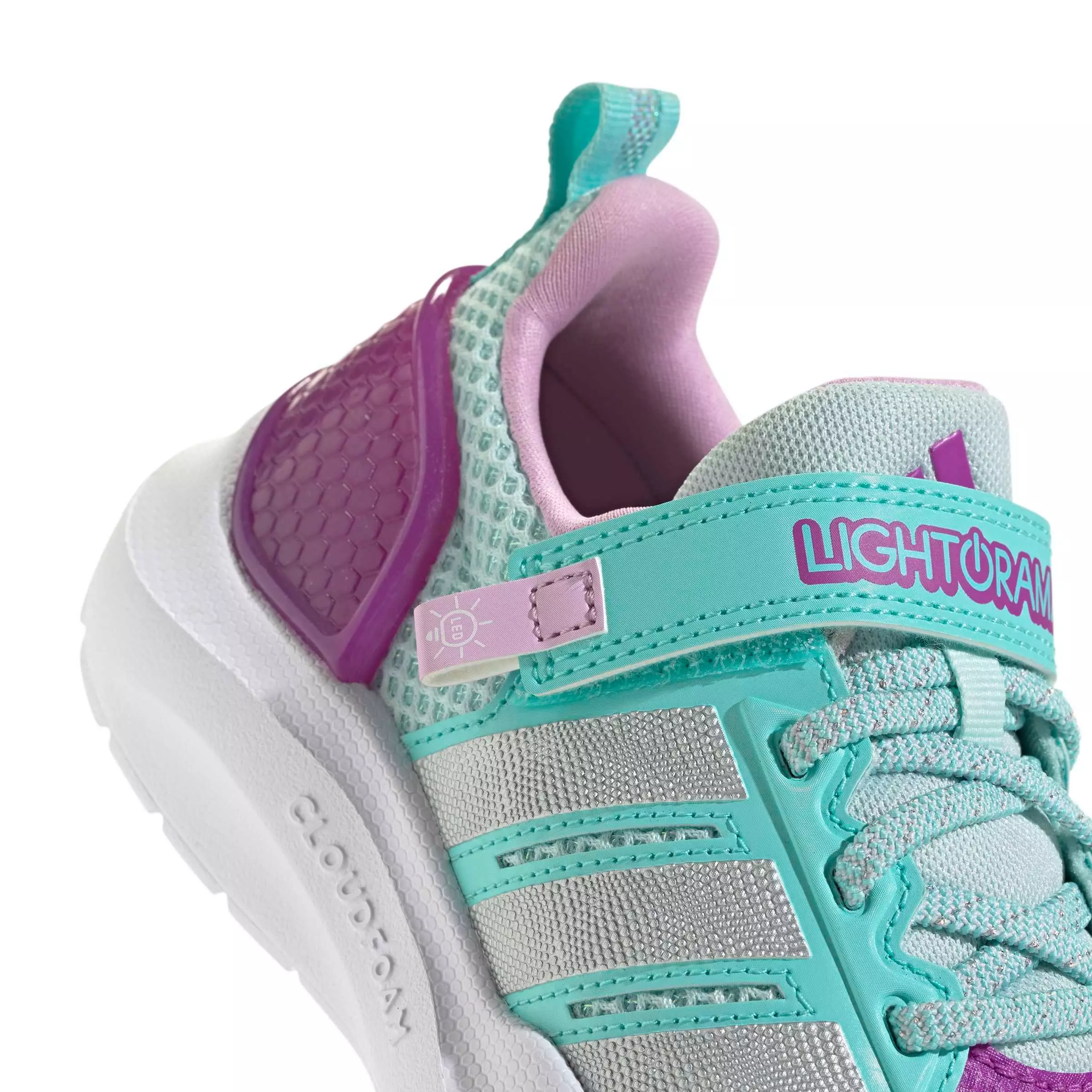adidas Lightorama Runner "Halo Mint/Silver Metallic/Flash Aqua" Preschool Girls' Shoe - MINT/SILVER/AQUA
