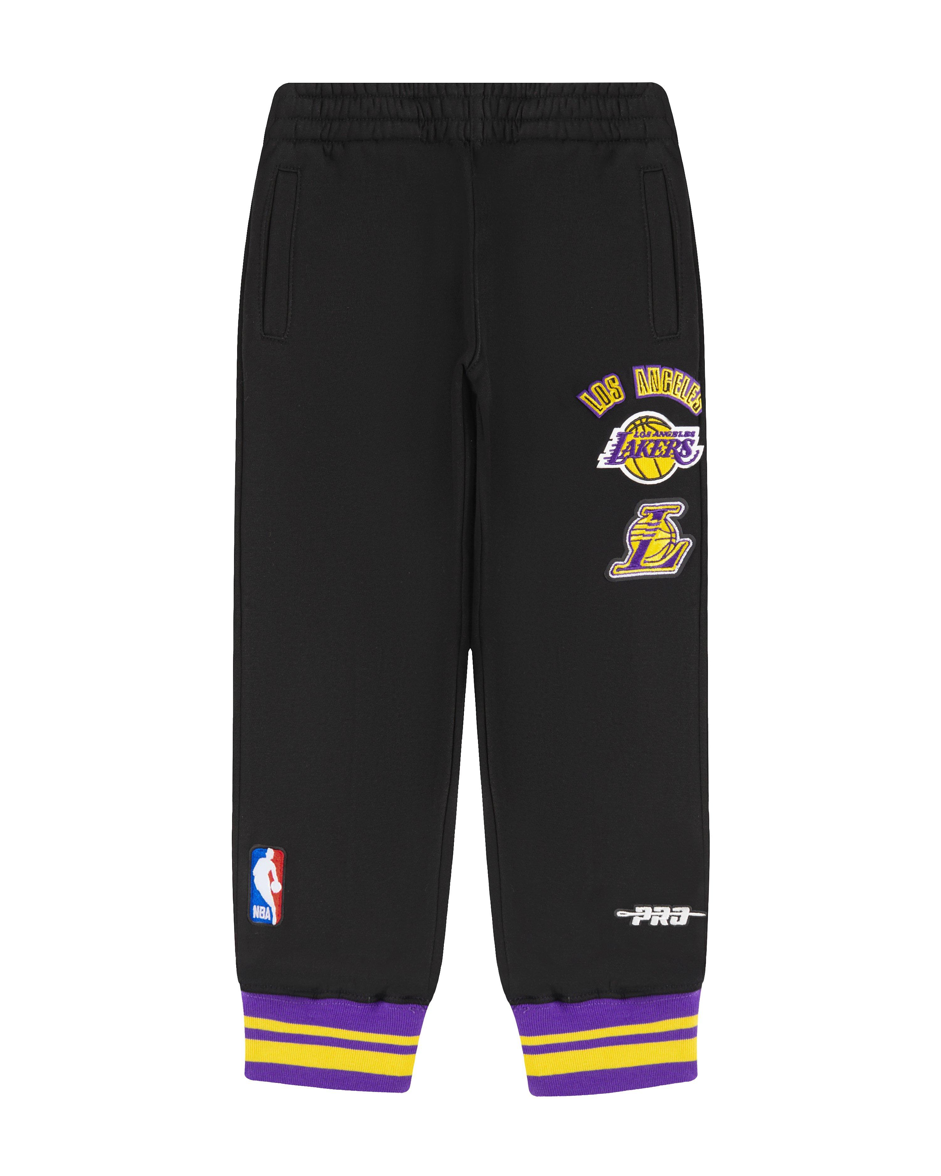 Pro Standard Toddler Boys' Los Angeles Lakers Retro Classic Sweatpants -Black/Purple - BLACK/PURPLE Thumbnail View 1