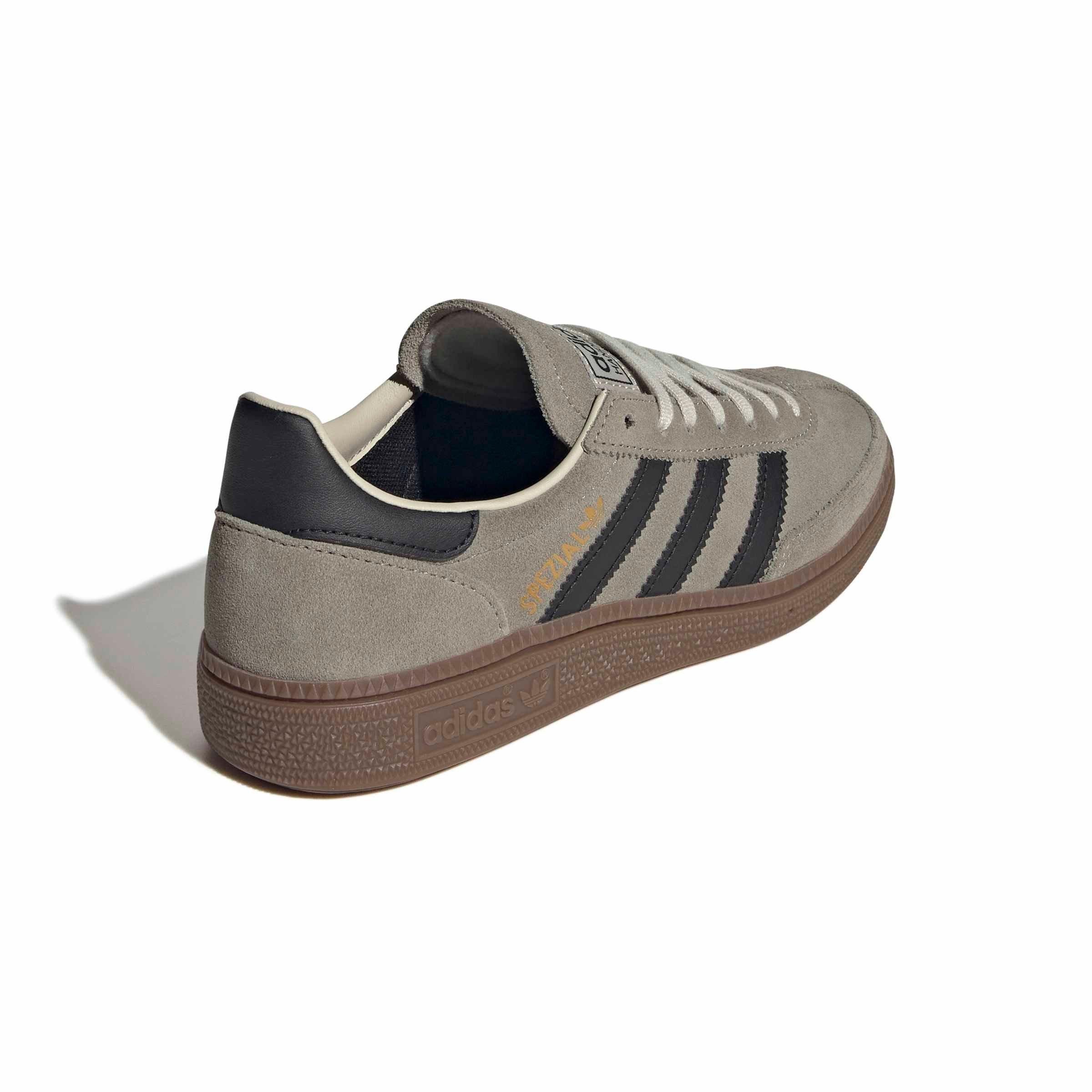 adidas Originals Handball Spezial "Silver Pebble/Core Black/Gum 5" Grade School Girls' Shoe - SILVER/BLACK/GUM