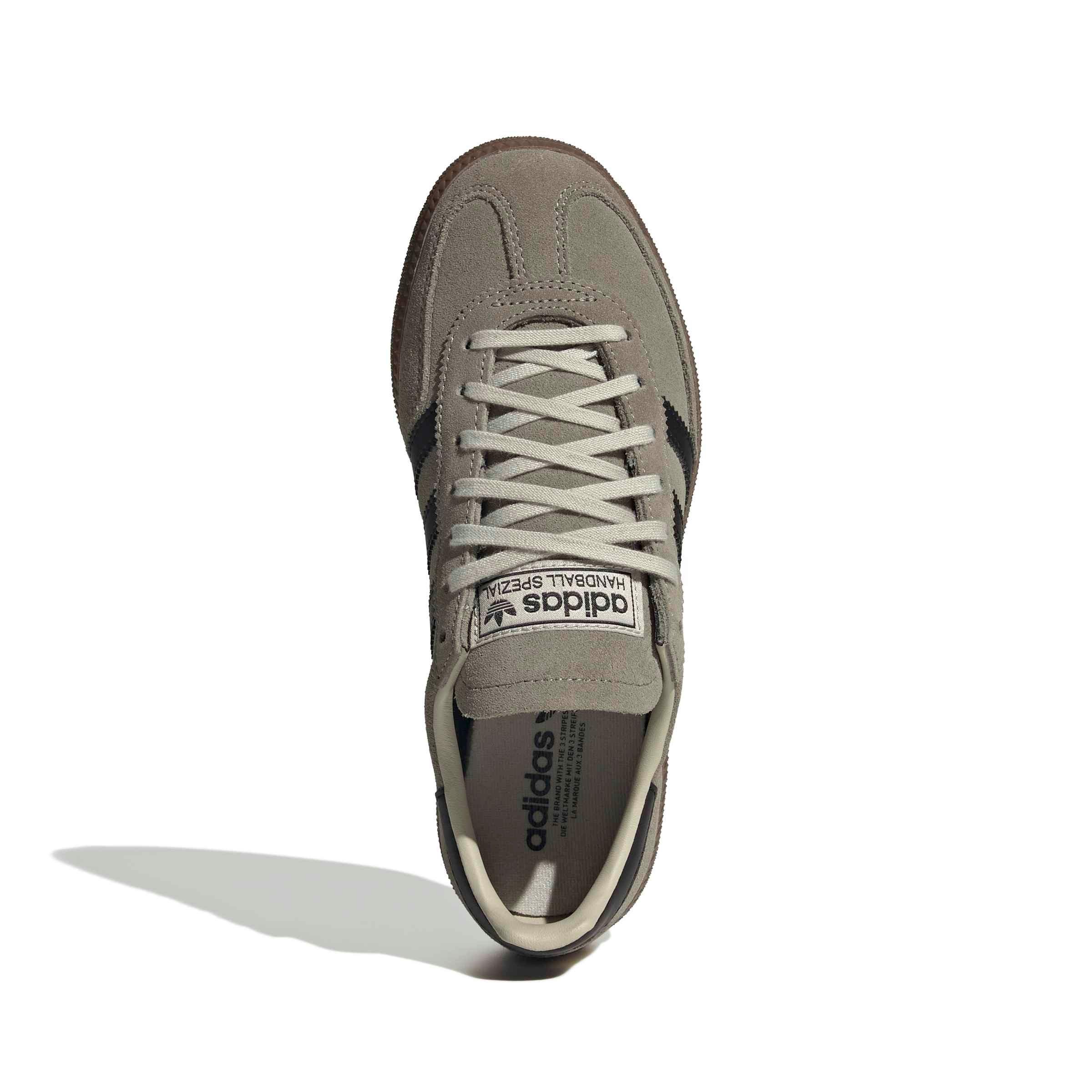 adidas Originals Handball Spezial "Silver Pebble/Core Black/Gum 5" Grade School Girls' Shoe - SILVER/BLACK/GUM