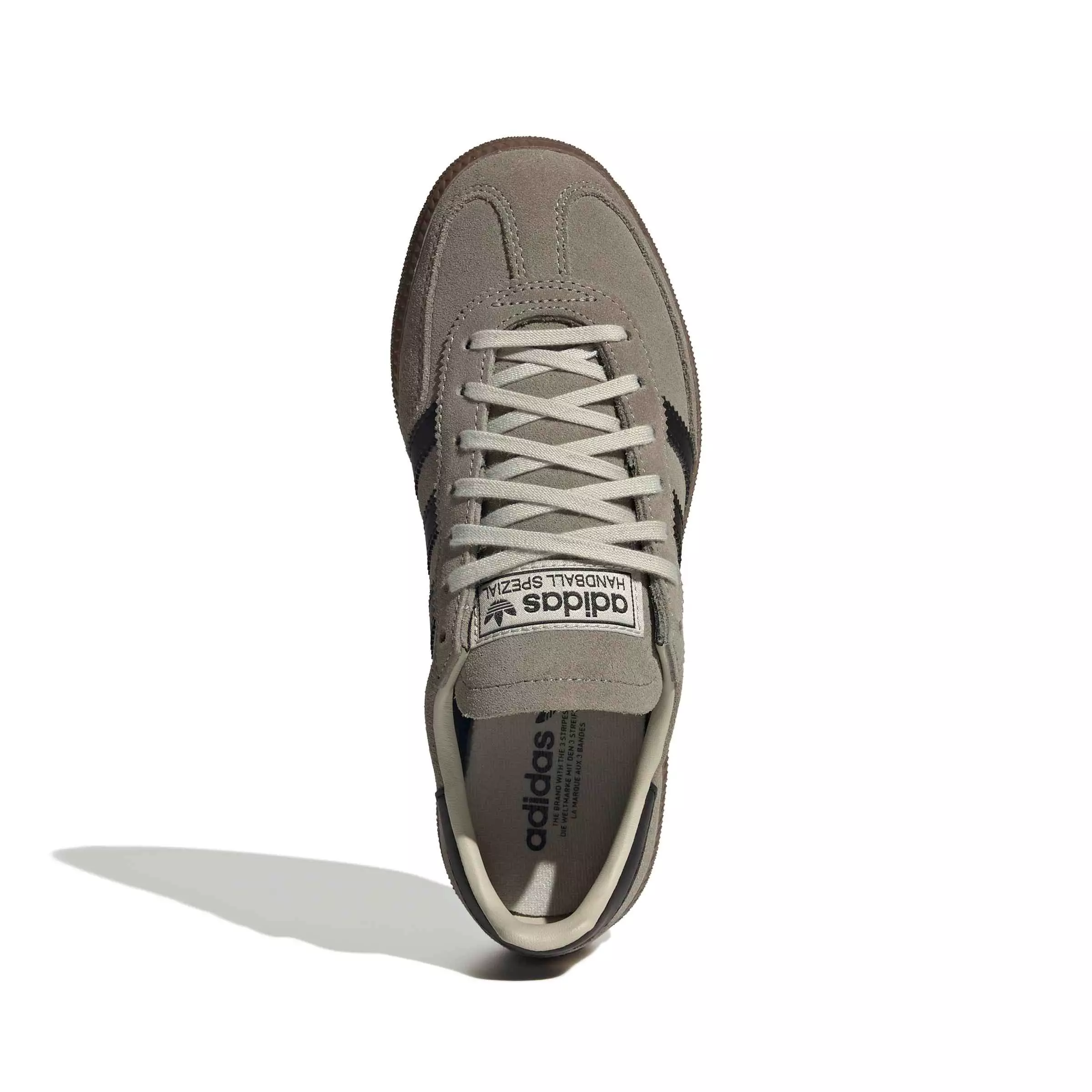 adidas Originals Handball Spezial "Silver Pebble/Core Black/Gum 5" Grade School Girls' Shoe - SILVER/BLACK/GUM