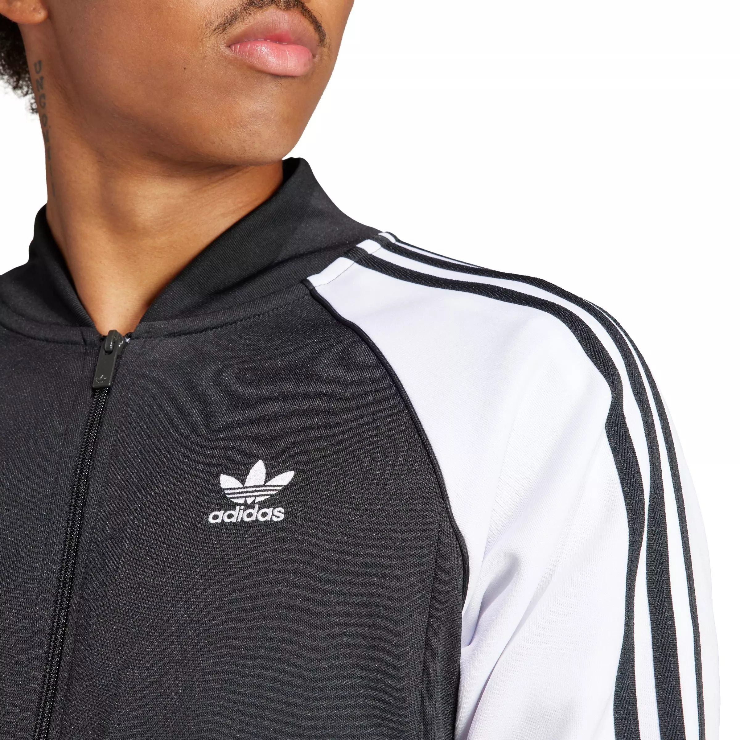 adidas Originals Men's Adicolor Classics SST Track Jacket-Black/White - BLACK/WHITE