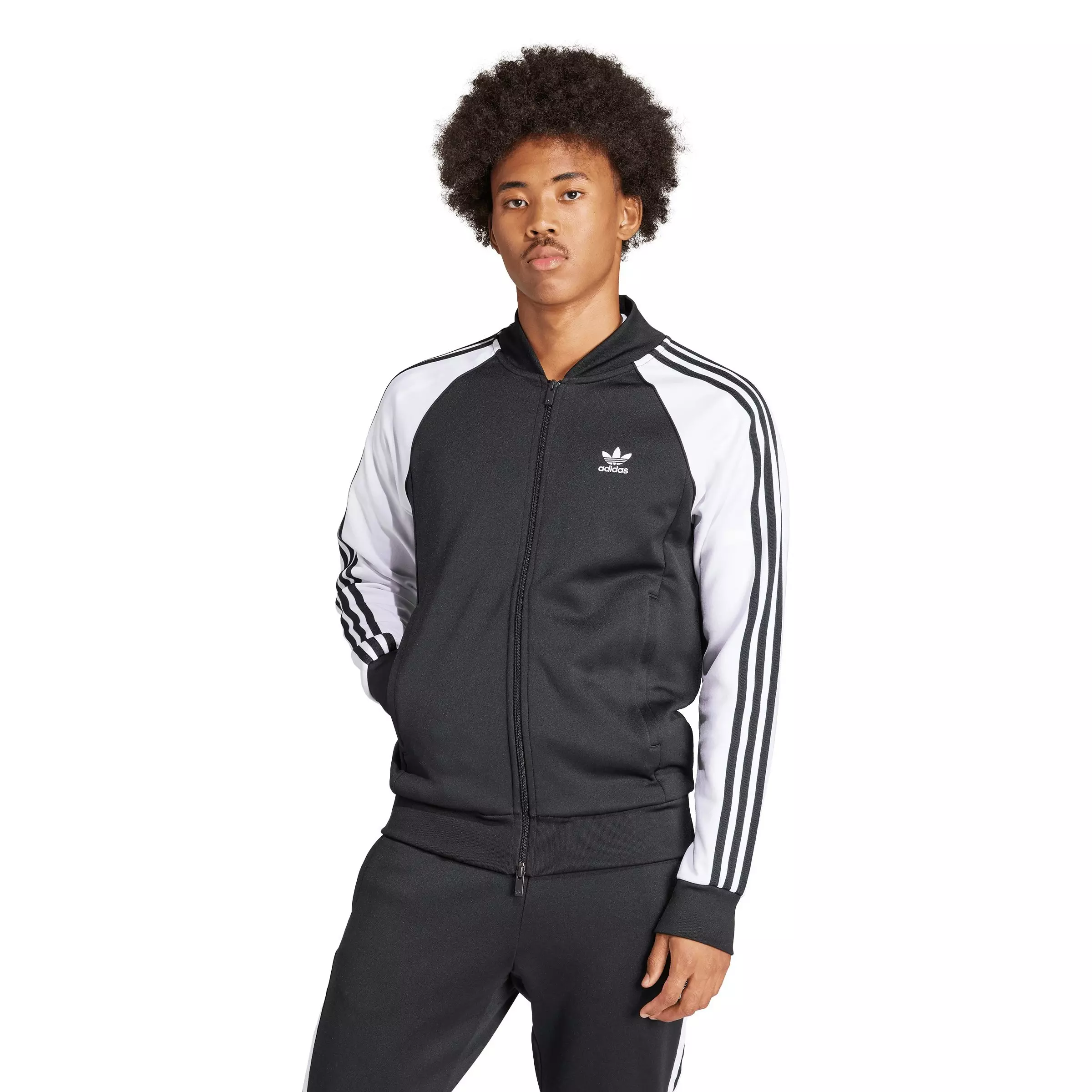 adidas Originals Men's Adicolor Classics SST Track Jacket-Black/White - BLACK/WHITE