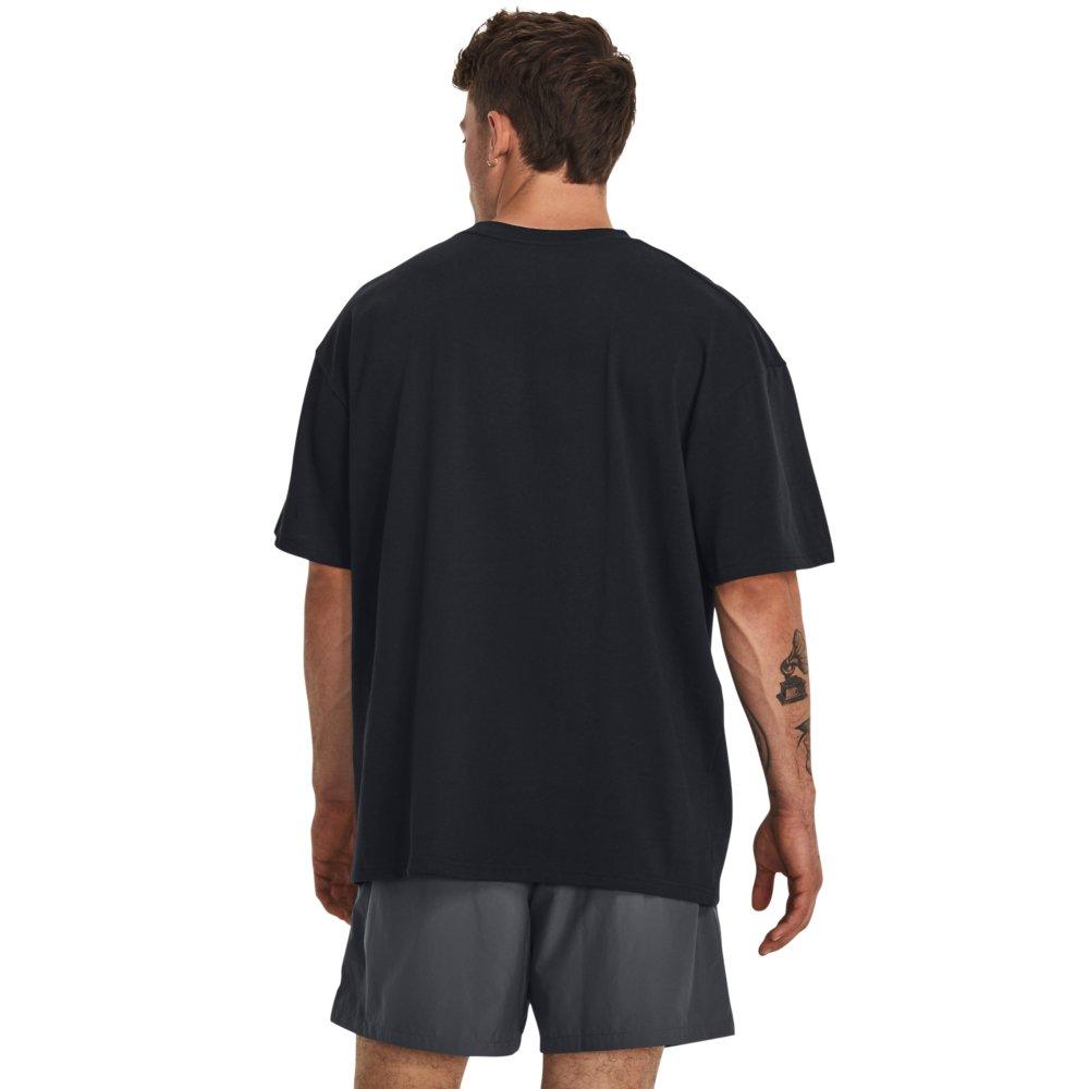 Under Armour Men's Oversized Heavyweight Short Sleeve T-Shirt - BLACK/WHITE Thumbnail View 2
