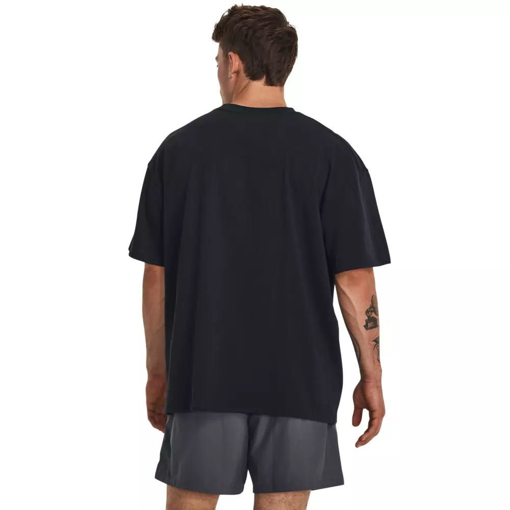 Under Armour Men's Oversized Heavyweight Short Sleeve T-Shirt - BLACK/WHITE