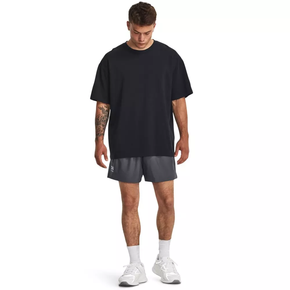 Under Armour Men's Oversized Heavyweight Short Sleeve T-Shirt - BLACK/WHITE