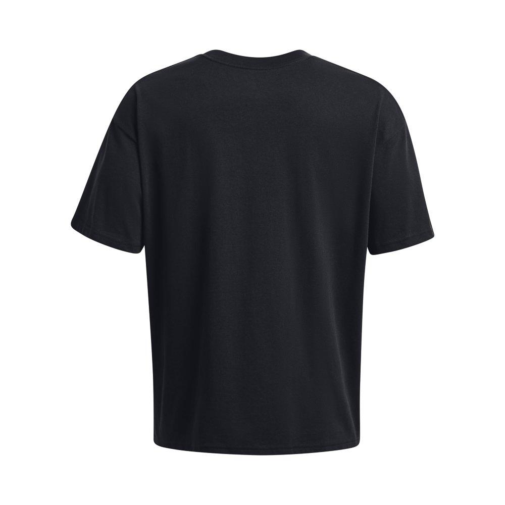 Under Armour Men's Oversized Heavyweight Short Sleeve T-Shirt - BLACK/WHITE Thumbnail View 6