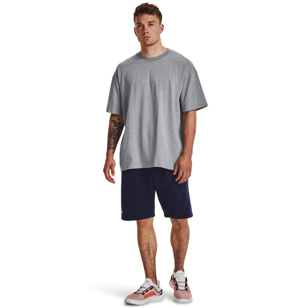 Under Armour Men's Oversized Heavyweight Short Sleeve T-Shirt - GREY/WHITE Thumbnail View 4