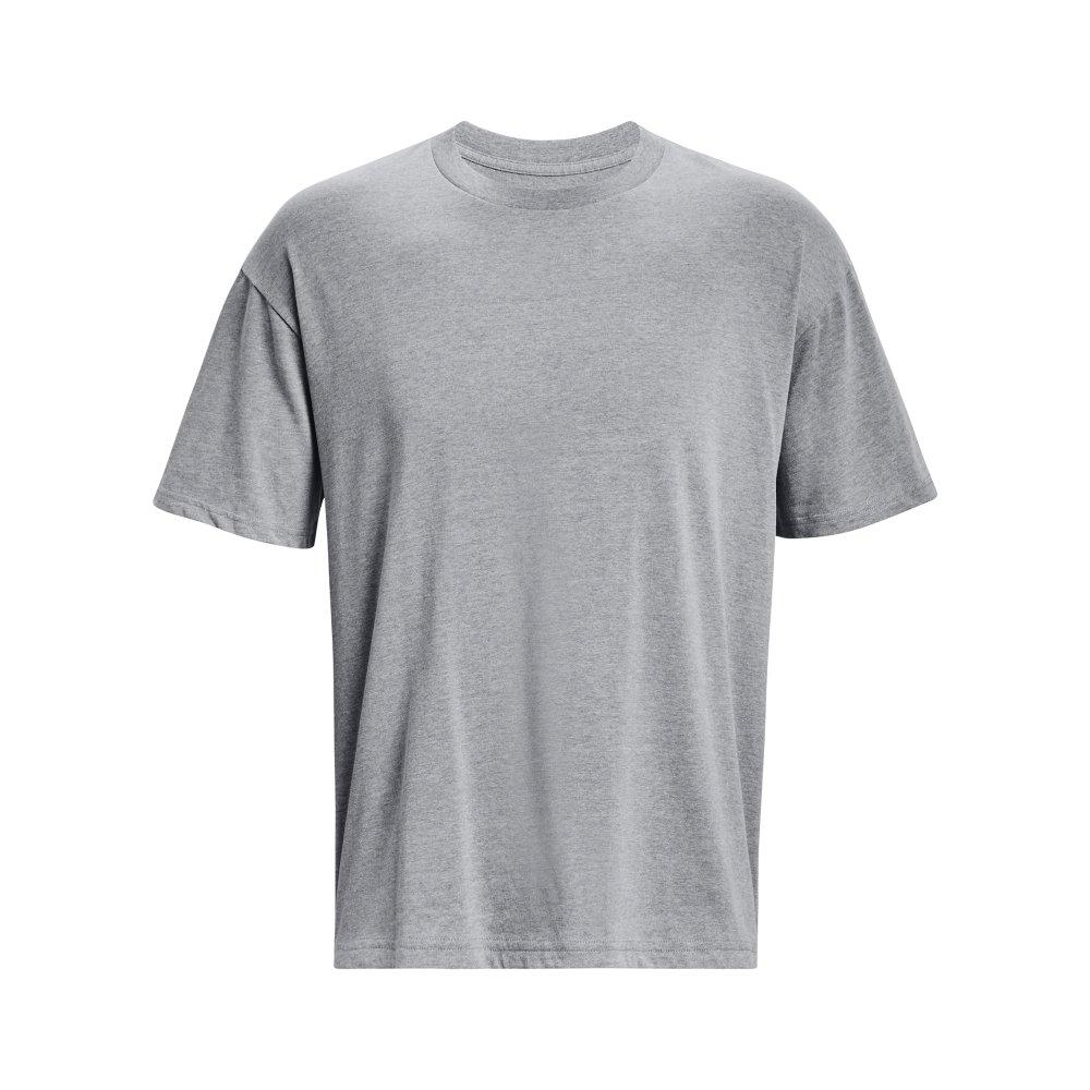 Under Armour Men's Oversized Heavyweight Short Sleeve T-Shirt - GREY/WHITE Thumbnail View 5