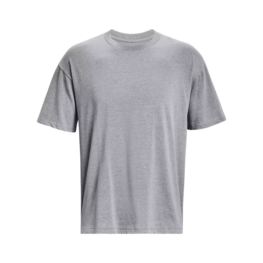 Under Armour Men's Oversized Heavyweight Short Sleeve T-Shirt - GREY/WHITE