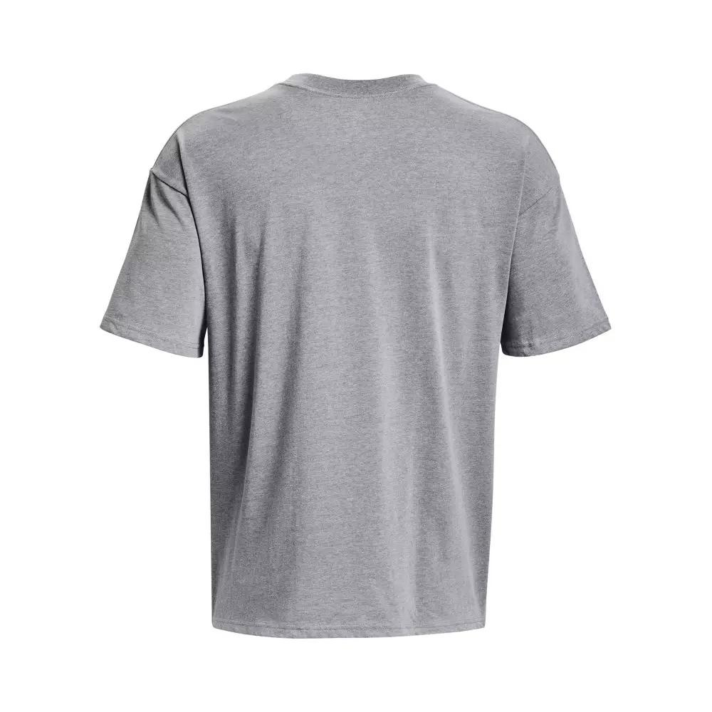 Under Armour Men's Oversized Heavyweight Short Sleeve T-Shirt - GREY/WHITE