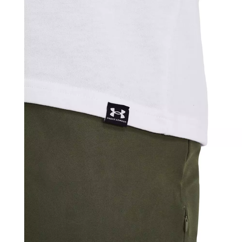 Under Armour Men's Oversized Heavyweight Short Sleeve T-Shirt - WHITE