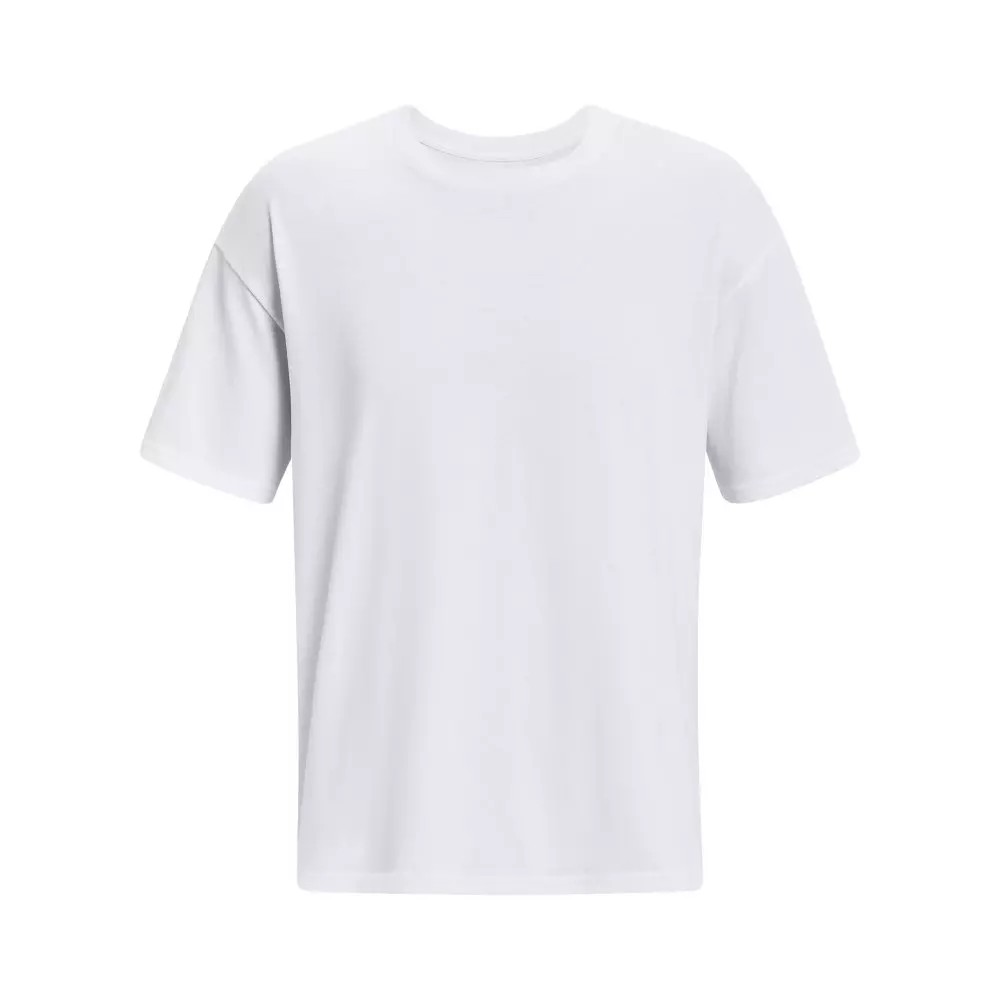 Under Armour Men's Oversized Heavyweight Short Sleeve T-Shirt - WHITE