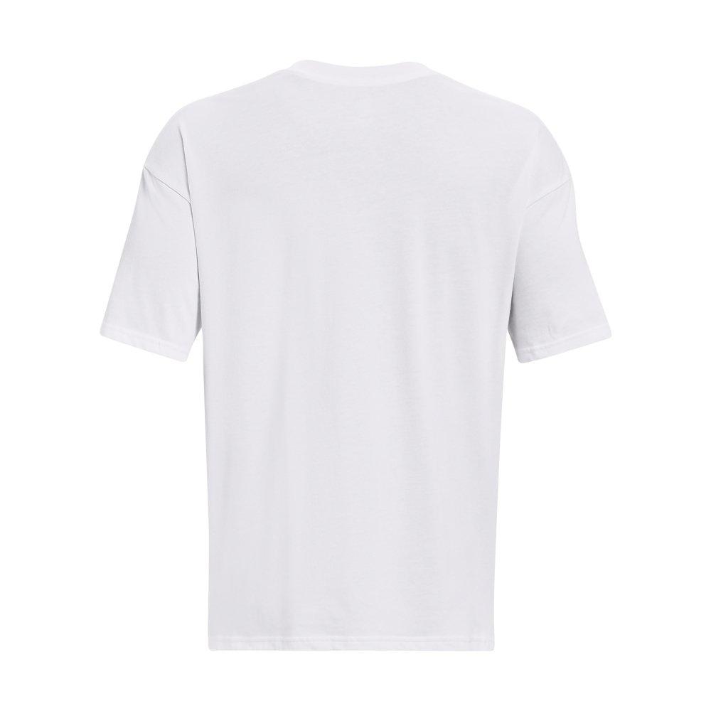 Under Armour Men's Oversized Heavyweight Short Sleeve T-Shirt - WHITE Thumbnail View 6