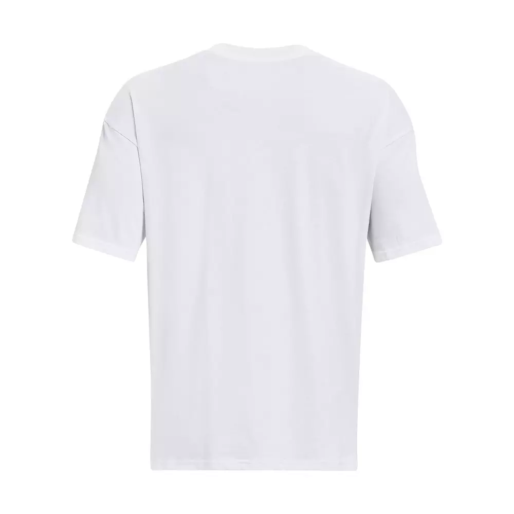 Under Armour Men's Oversized Heavyweight Short Sleeve T-Shirt - WHITE