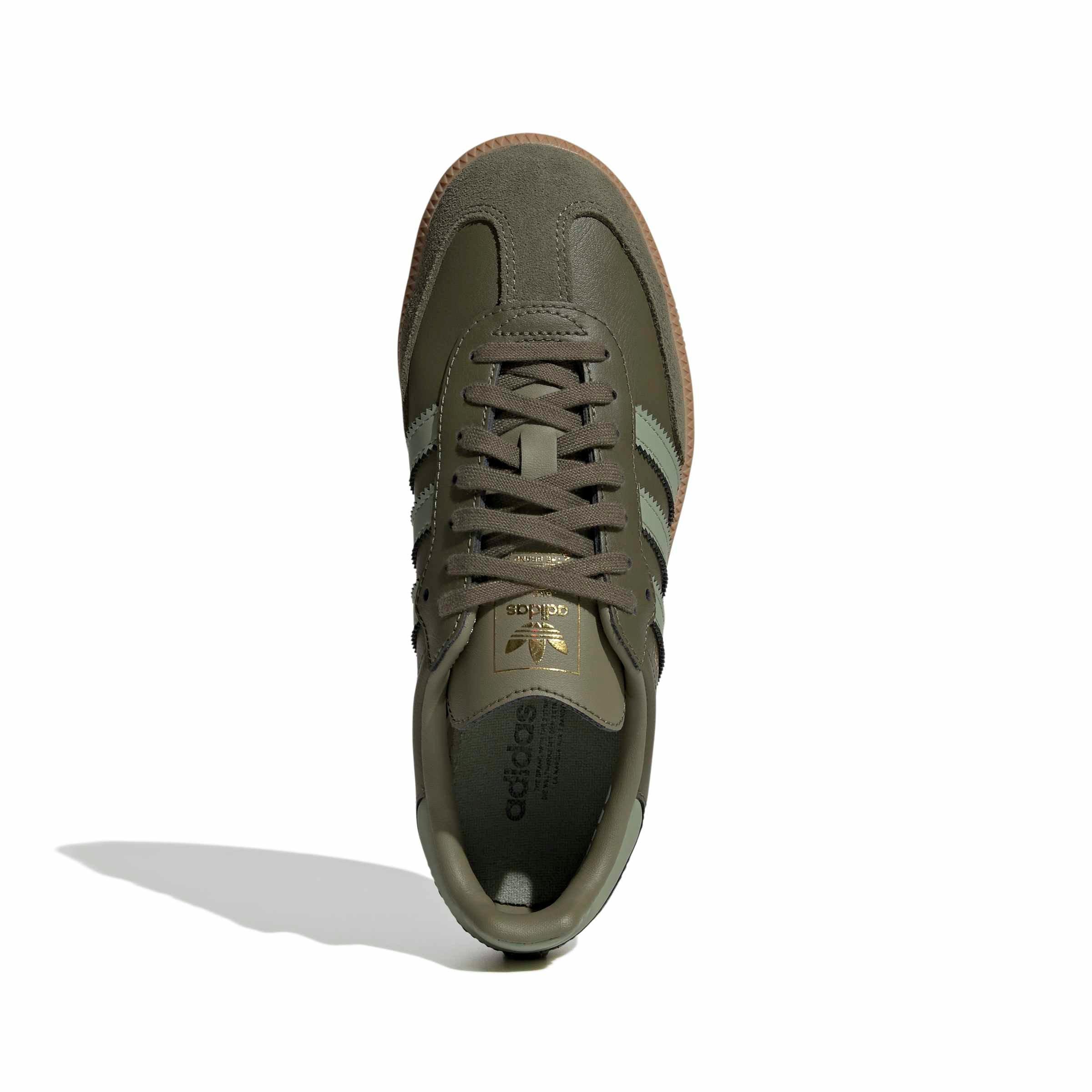 adidas Originals Samba OG "Olive Strata/Tent Green/Gum 4" Grade School Boys' Shoe - OLIVE/GREEN/GUM