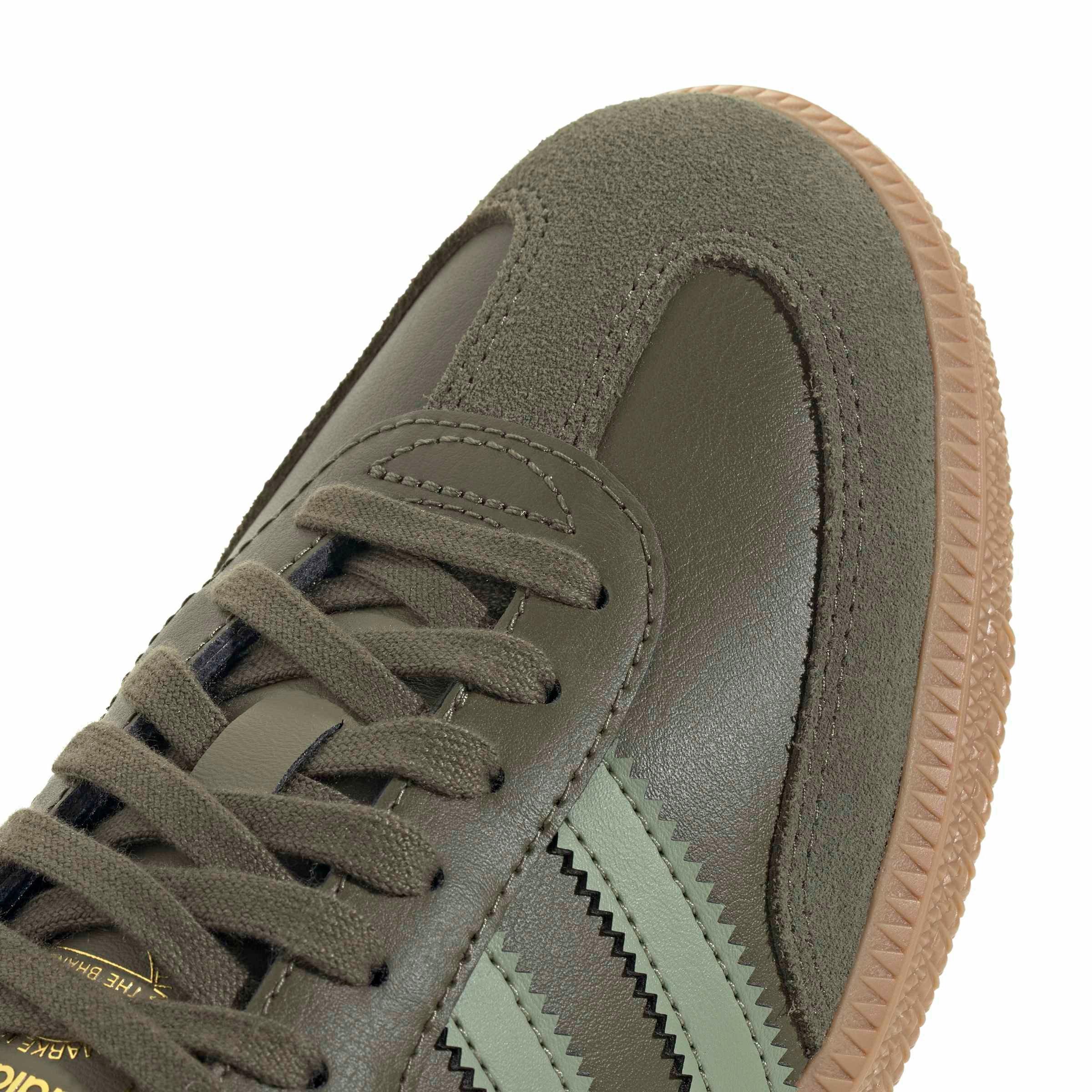 adidas Originals Samba OG "Olive Strata/Tent Green/Gum 4" Grade School Boys' Shoe - OLIVE/GREEN/GUM