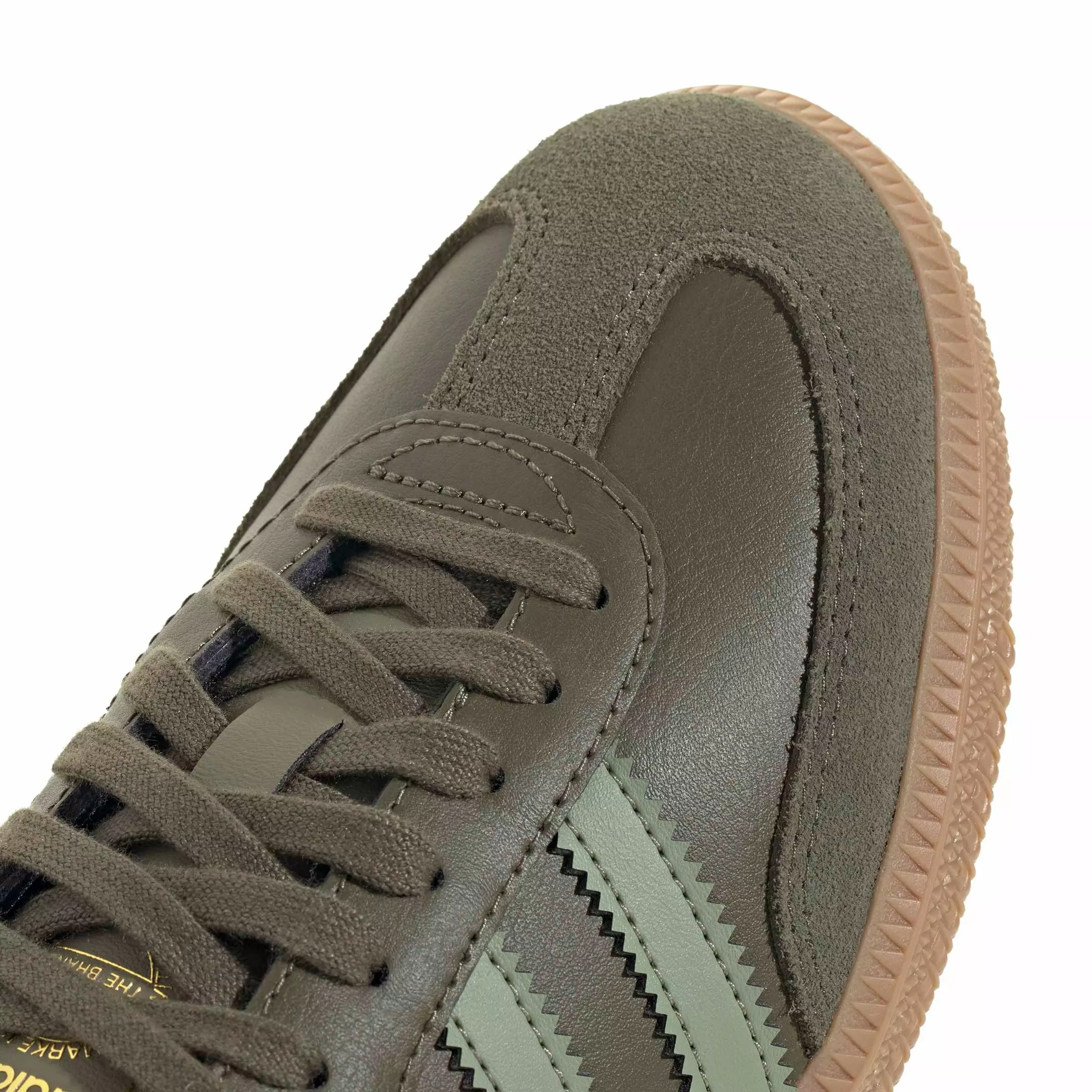 adidas Originals Samba OG "Olive Strata/Tent Green/Gum 4" Grade School Boys' Shoe - OLIVE/GREEN/GUM