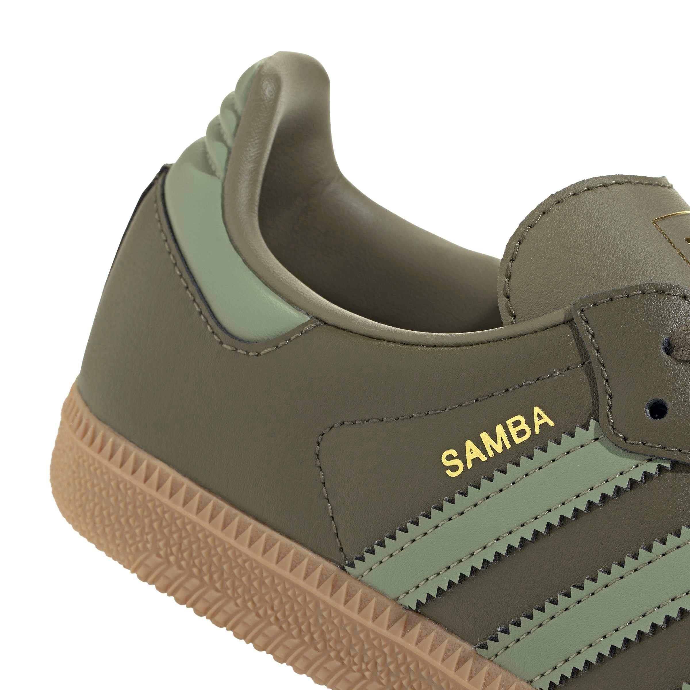 adidas Originals Samba OG "Olive Strata/Tent Green/Gum 4" Grade School Boys' Shoe - OLIVE/GREEN/GUM