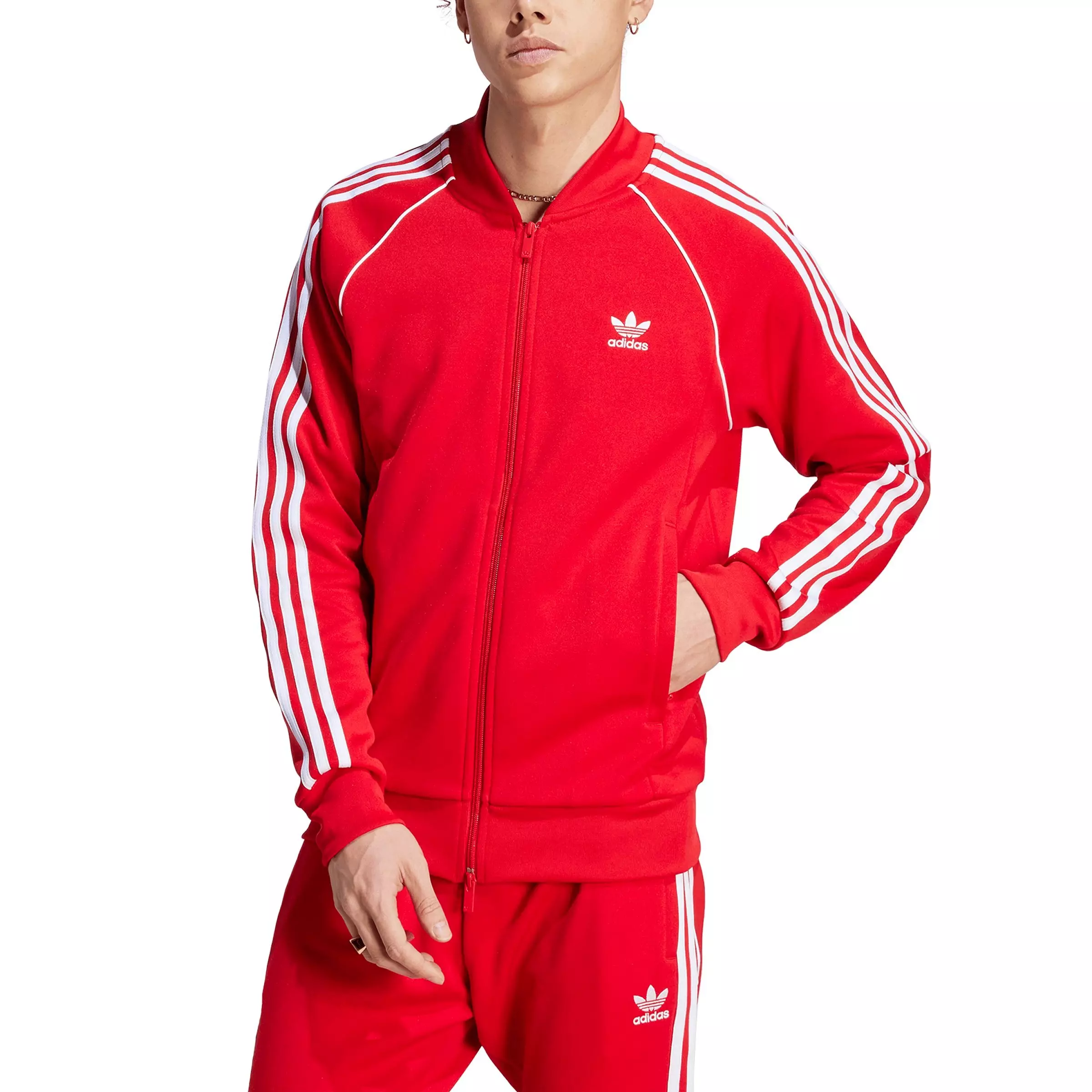 adidas Originals Men's Adicolor Classics SST Track Jacket-Red - RED