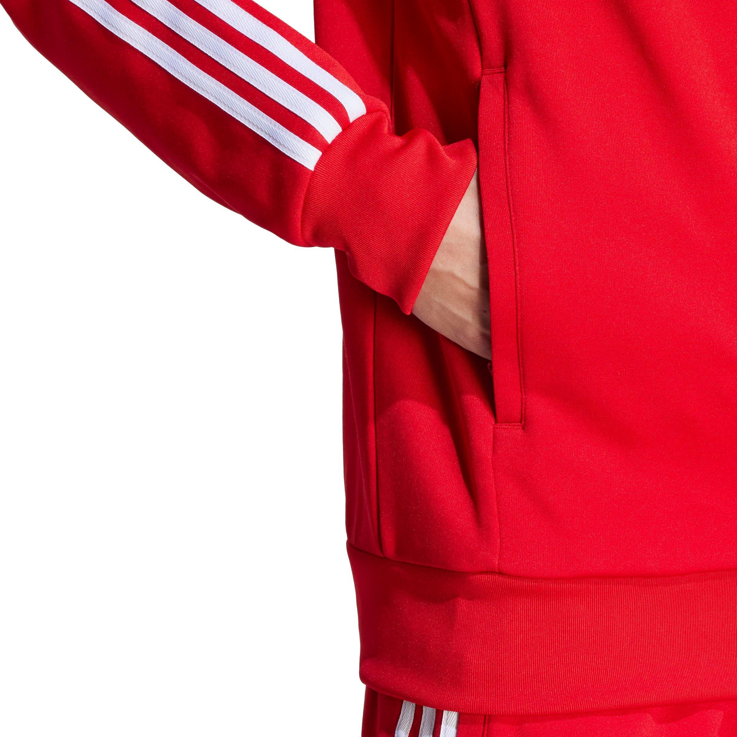 adidas Originals Men's Adicolor Classics SST Track Jacket-Red - RED Thumbnail View 4