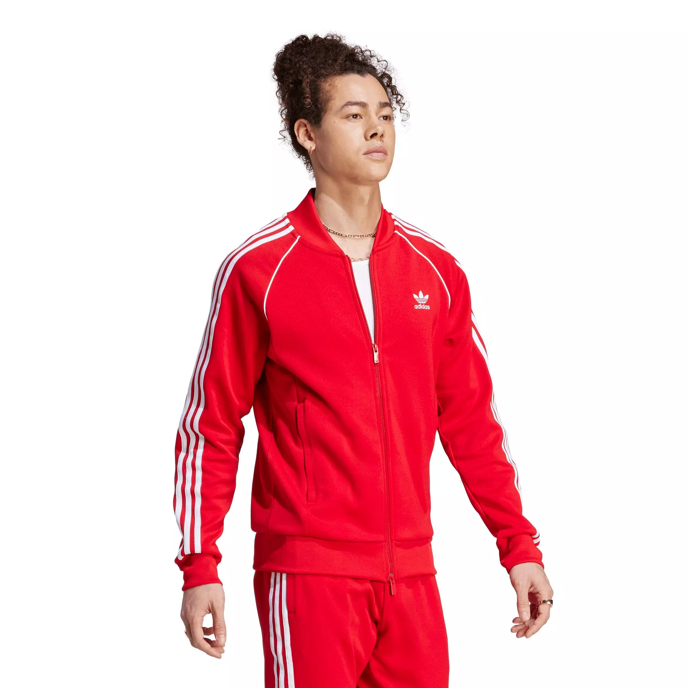 adidas Originals Men's Adicolor Classics SST Track Jacket-Red - RED