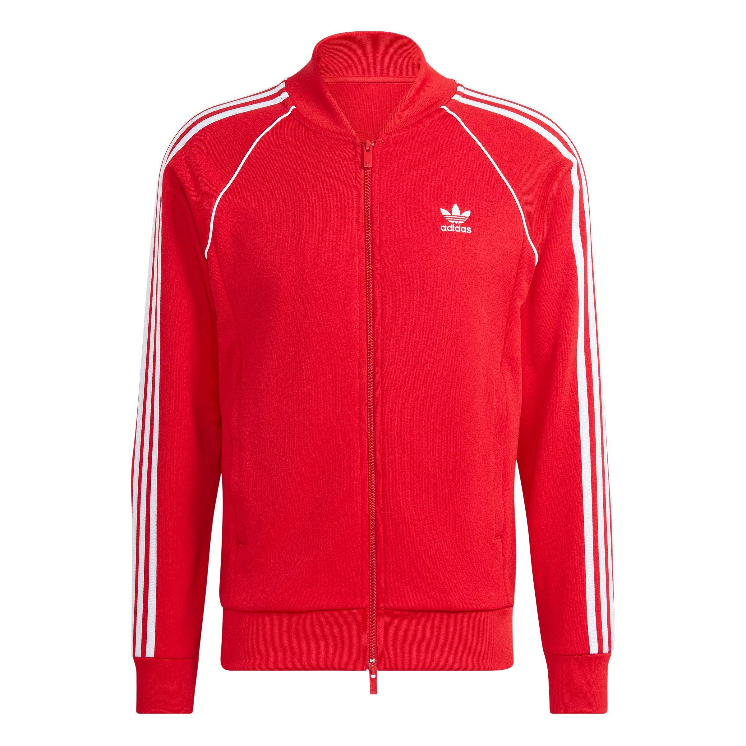 adidas Originals Men's Adicolor Classics SST Track Jacket-Red - RED Thumbnail View 6