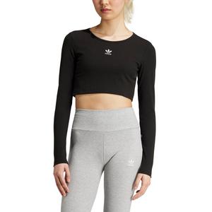 adidas Originals Women's Essentials Ribbed Crop Long Sleeve Long-Sleeve Top-Black