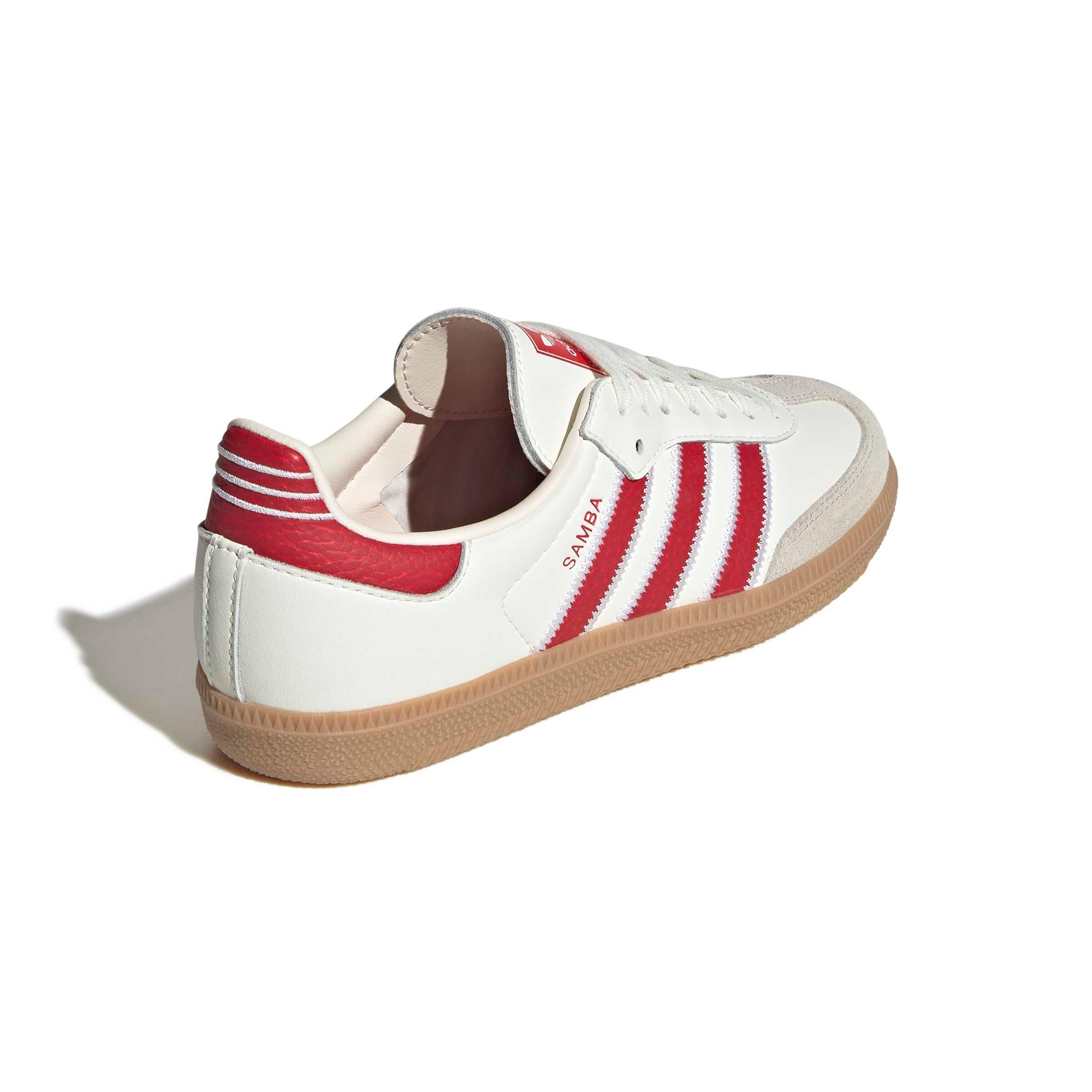 adidas Originals Samba OG "Off White/Better Scarlet/Gum 4" Grade School Boys' Shoe - OFF WHITE/SCARLET/GUM