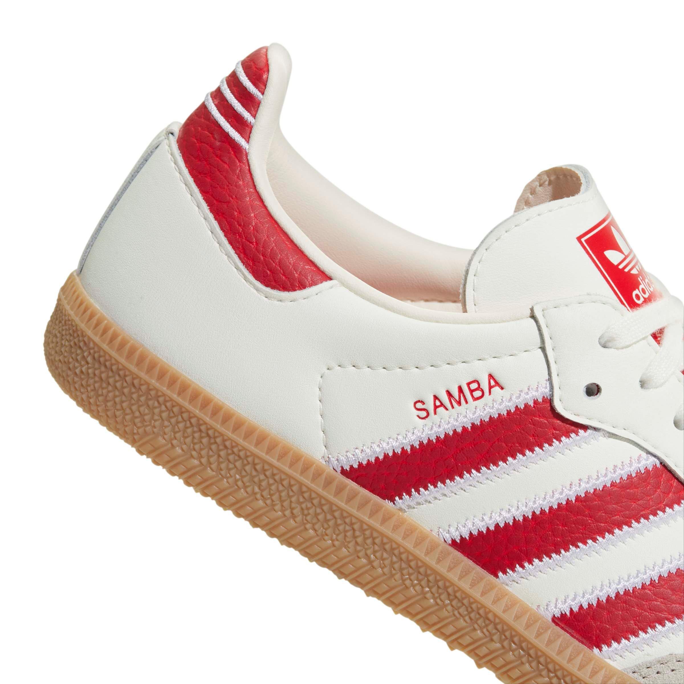 adidas Originals Samba OG "Off White/Better Scarlet/Gum 4" Grade School Boys' Shoe - OFF WHITE/SCARLET/GUM