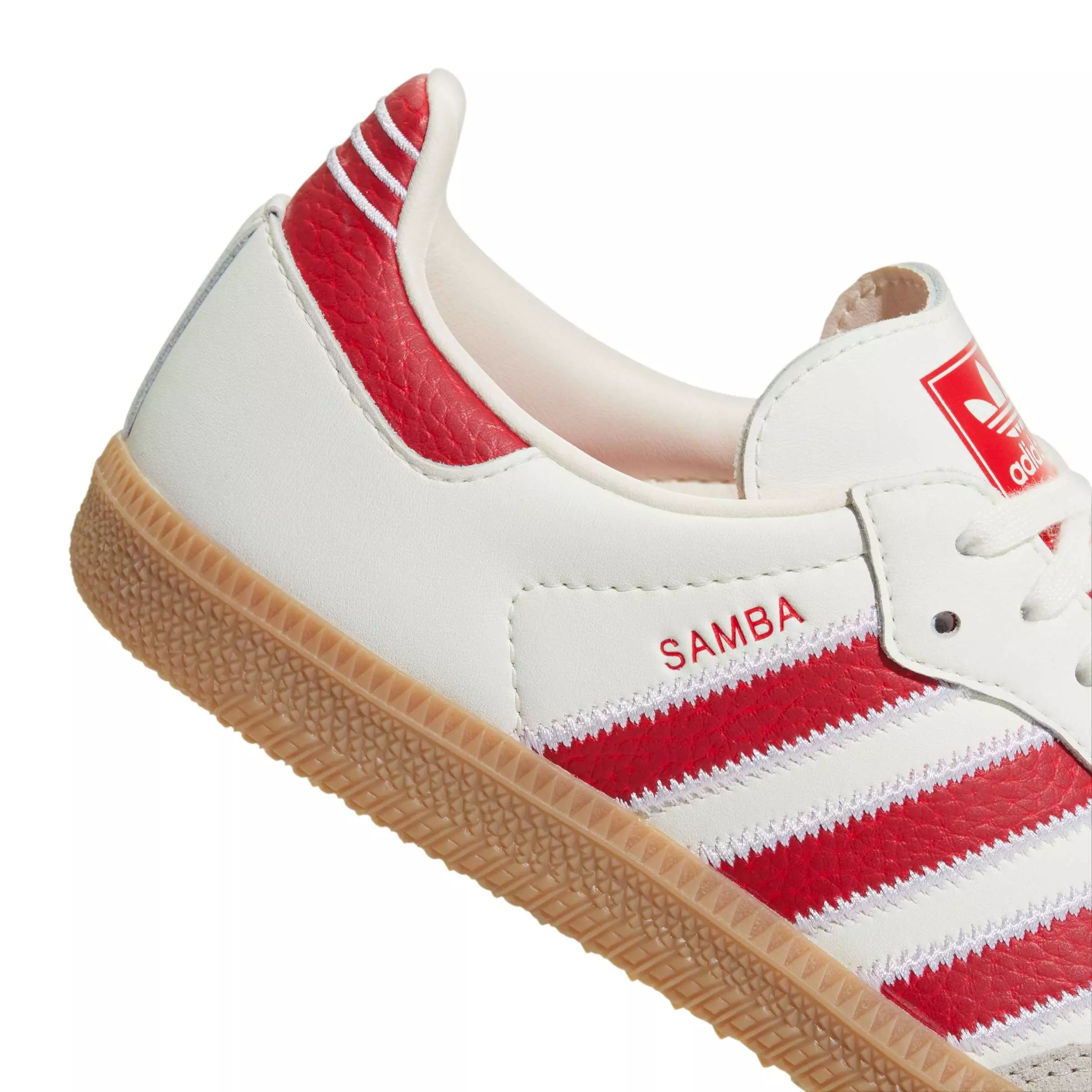 adidas Originals Samba OG "Off White/Better Scarlet/Gum 4" Grade School Boys' Shoe - OFF WHITE/SCARLET/GUM