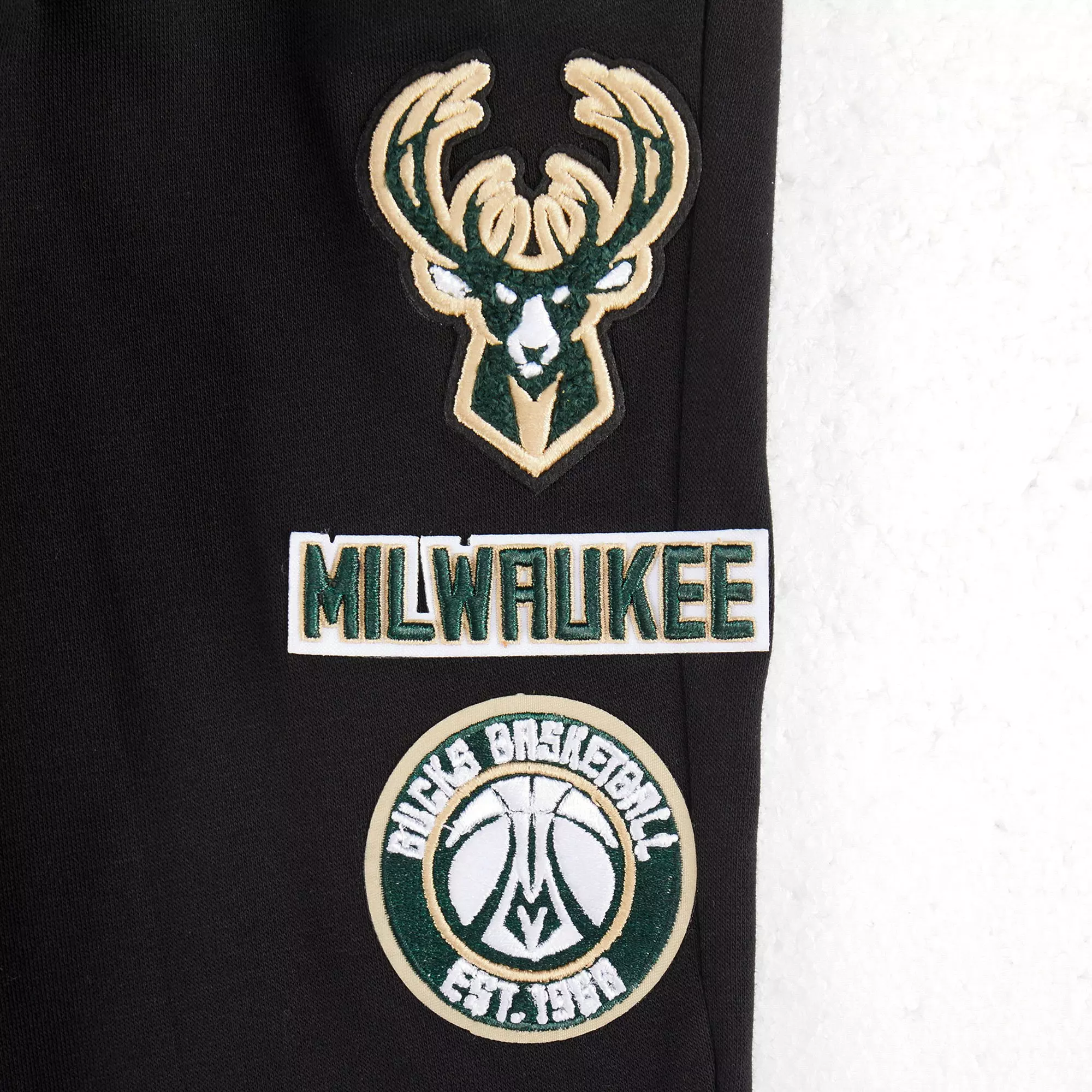 Pro Standard Toddler Boys' NBA Milwaukee Bucks Retro Classic Rib Sweatpants -Black - BLACK