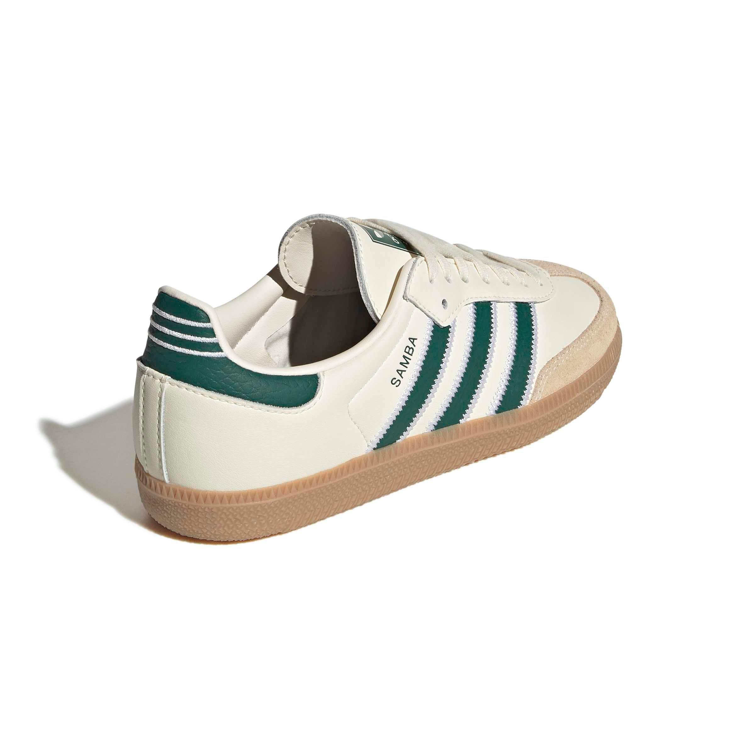 adidas Originals Samba OG "Cream White/Collegiate Green/Gum 4" Grade School Boys' Shoe - CREAM/GREEN/GUM