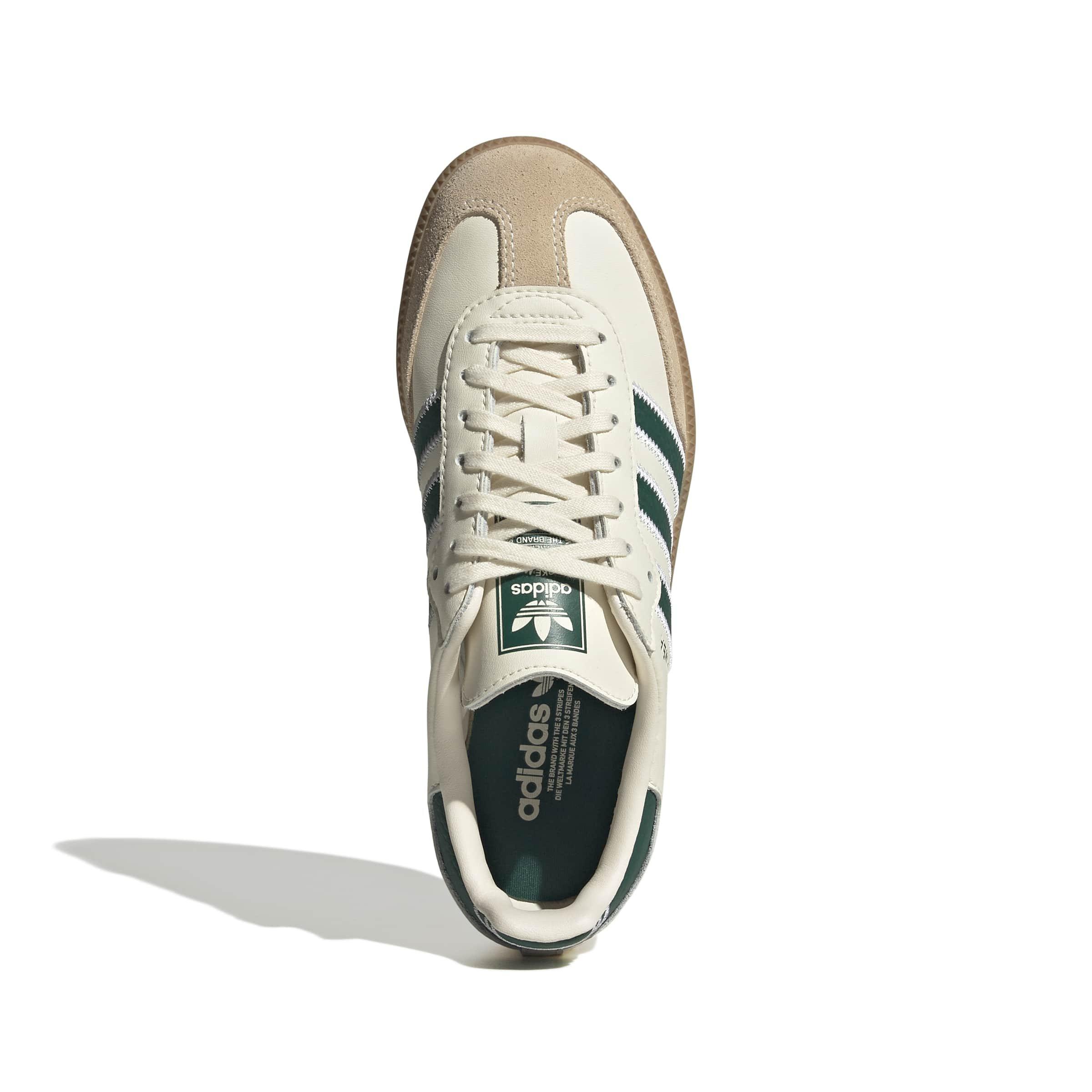 adidas Originals Samba OG "Cream White/Collegiate Green/Gum 4" Grade School Boys' Shoe - CREAM/GREEN/GUM