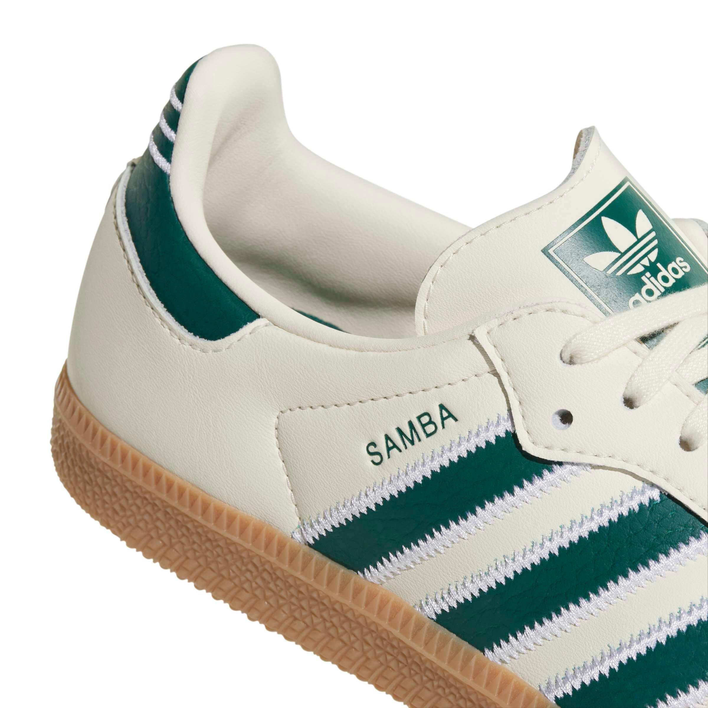adidas Originals Samba OG "Cream White/Collegiate Green/Gum 4" Grade School Boys' Shoe - CREAM/GREEN/GUM