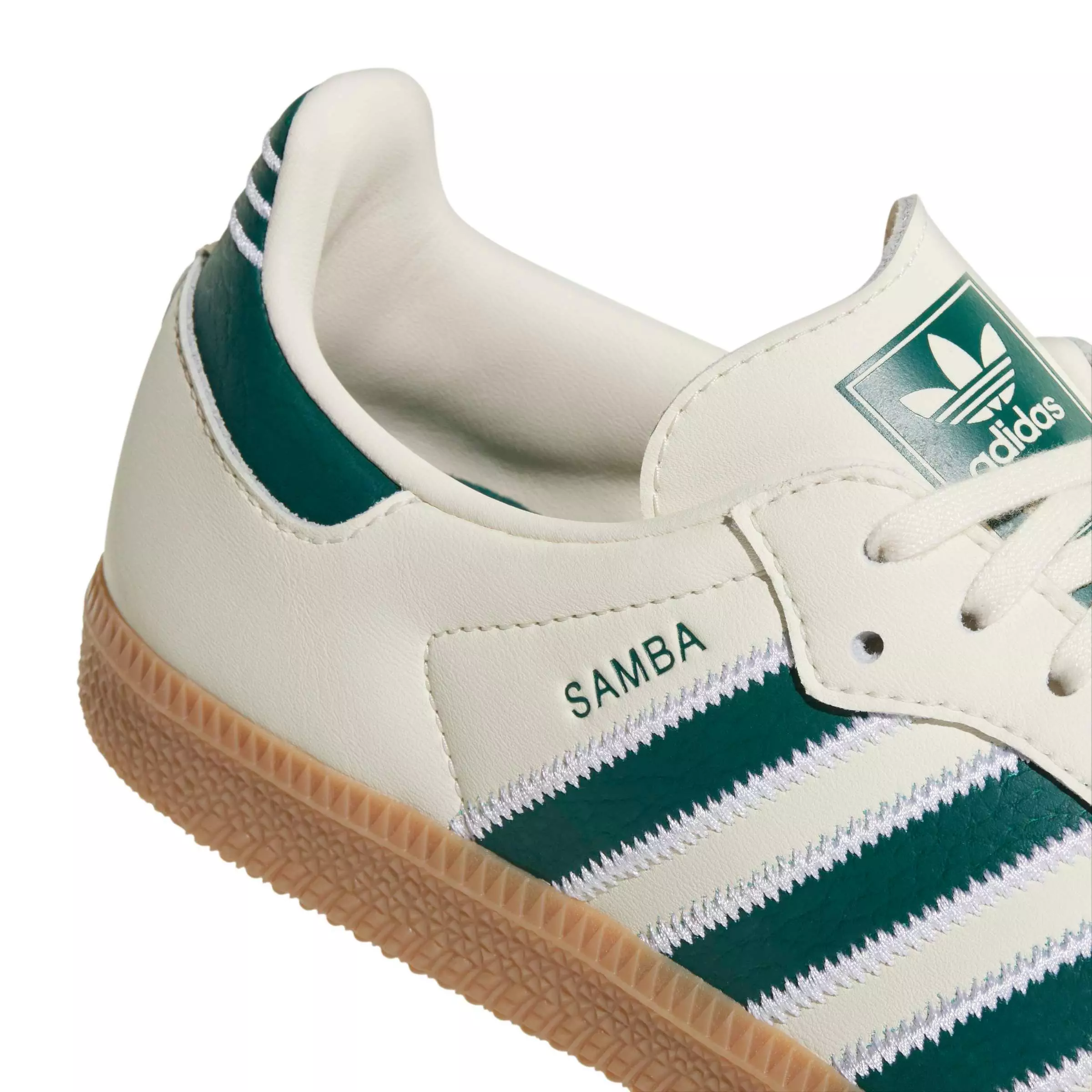 adidas Originals Samba OG "Cream White/Collegiate Green/Gum 4" Grade School Boys' Shoe - CREAM/GREEN/GUM