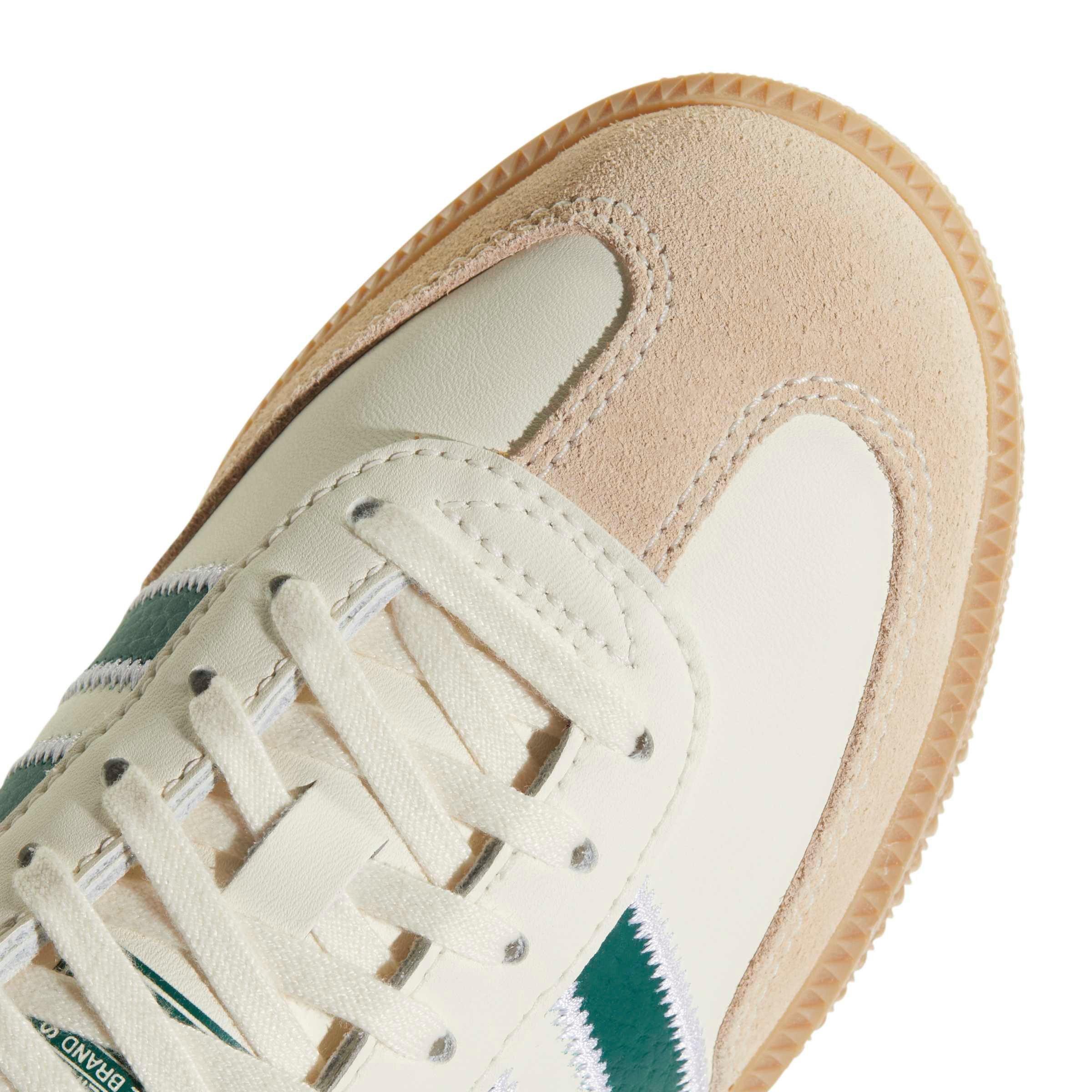 adidas Originals Samba OG "Cream White/Collegiate Green/Gum 4" Grade School Boys' Shoe - CREAM/GREEN/GUM