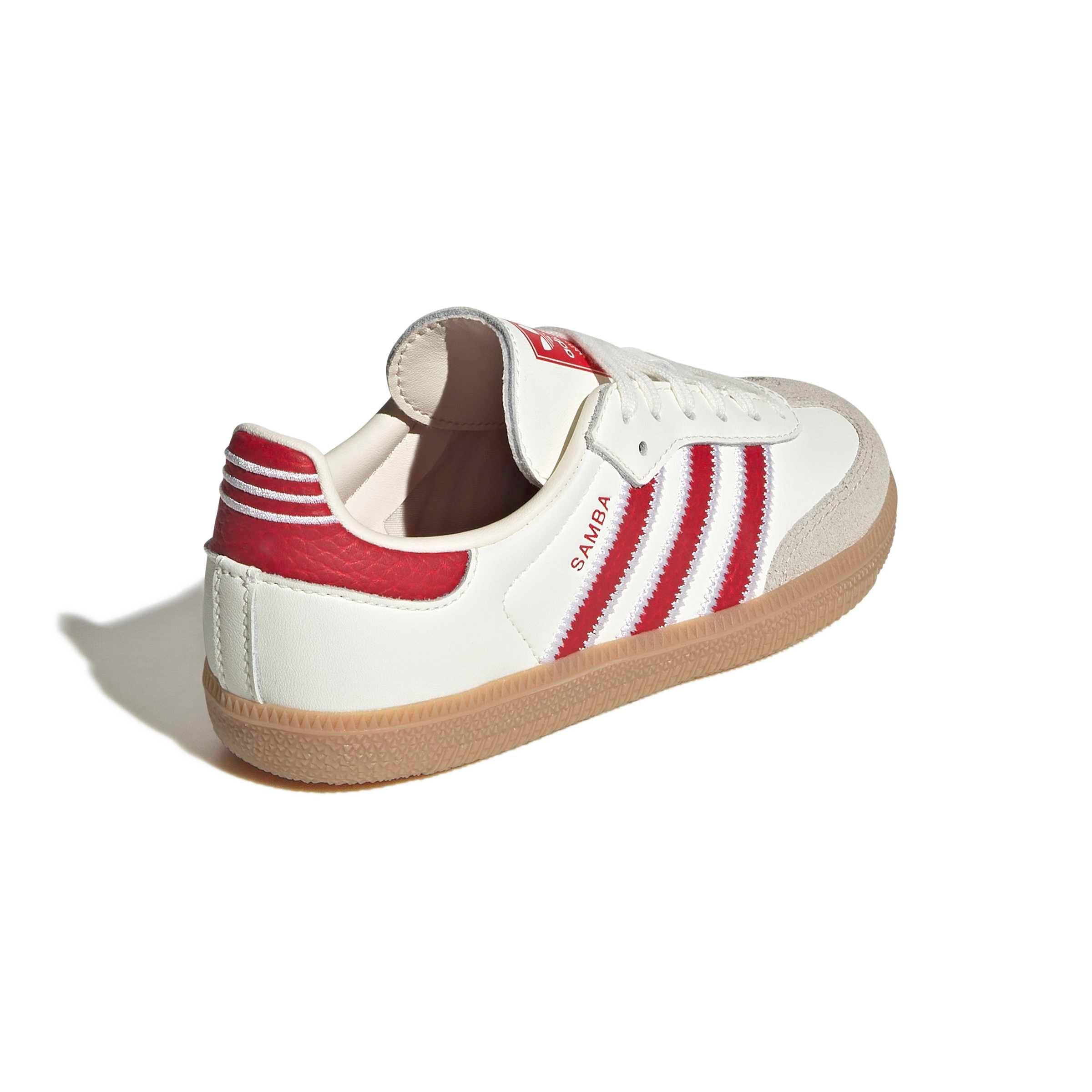 adidas Originals Samba OG "Off White/Better Scarlet/Gum 4" Preschool Boys' Shoe - OFF WHITE/SCARLET/GUM