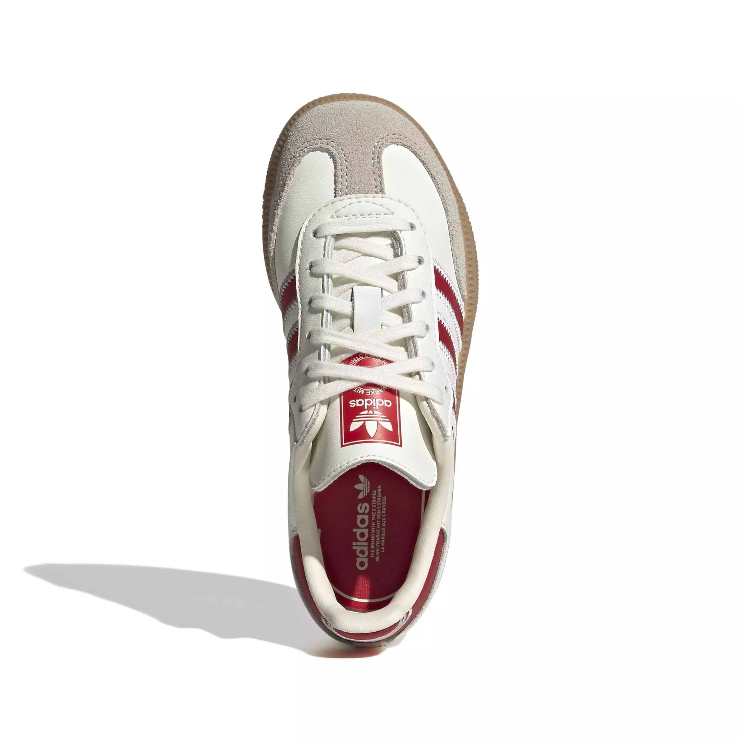 adidas Originals Samba OG "Off White/Better Scarlet/Gum 4" Preschool Boys' Shoe - OFF WHITE/SCARLET/GUM