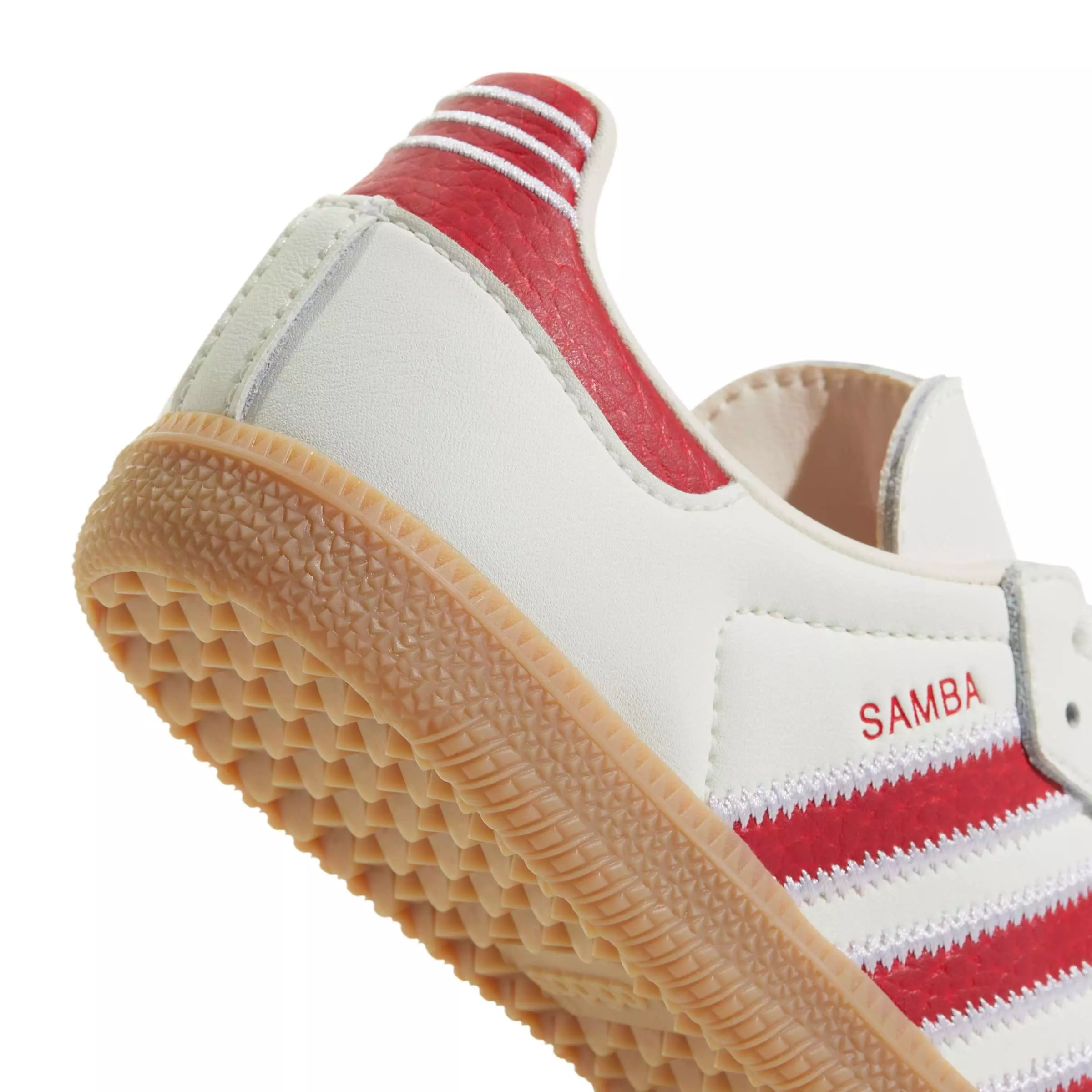 adidas Originals Samba OG "Off White/Better Scarlet/Gum 4" Preschool Boys' Shoe - OFF WHITE/SCARLET/GUM