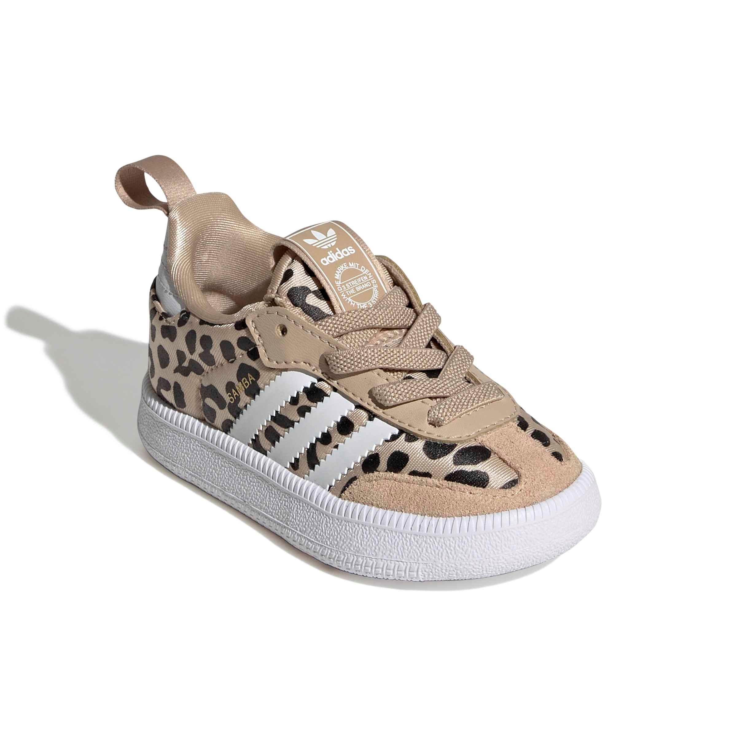 adidas Originals Samba Quickon "Magic Beige/Ftwr White/Core Black" Infant Girls' Shoe - BEIGE/WHITE/BLACK