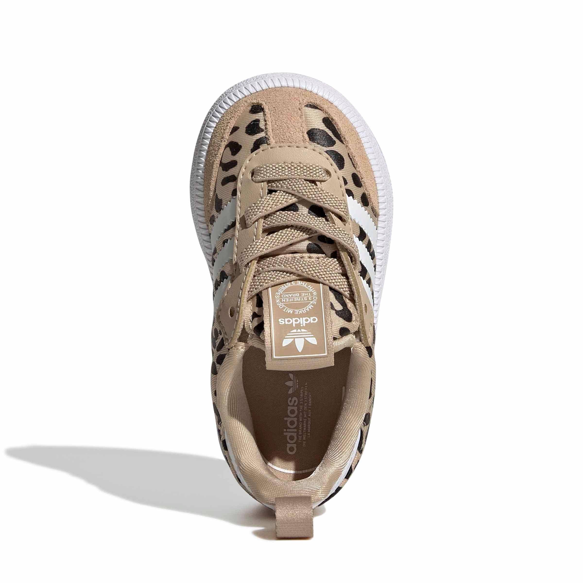 adidas Originals Samba Quickon "Magic Beige/Ftwr White/Core Black" Infant Girls' Shoe - BEIGE/WHITE/BLACK