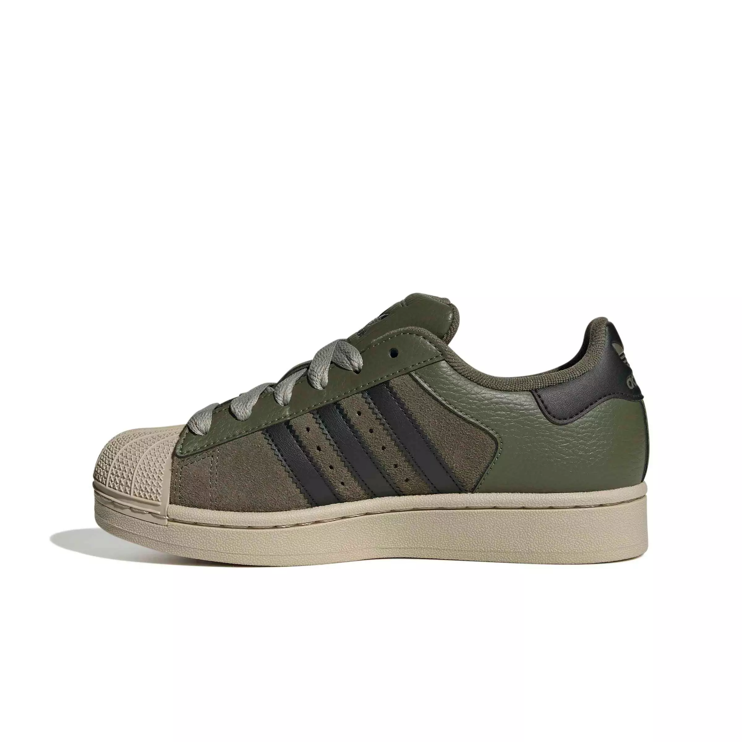 adidas Originals Superstar II "Olive Strata/Core Black/Khaki Three" Grade School Boys' Shoe - OLIVE/BLACK/KHAKI